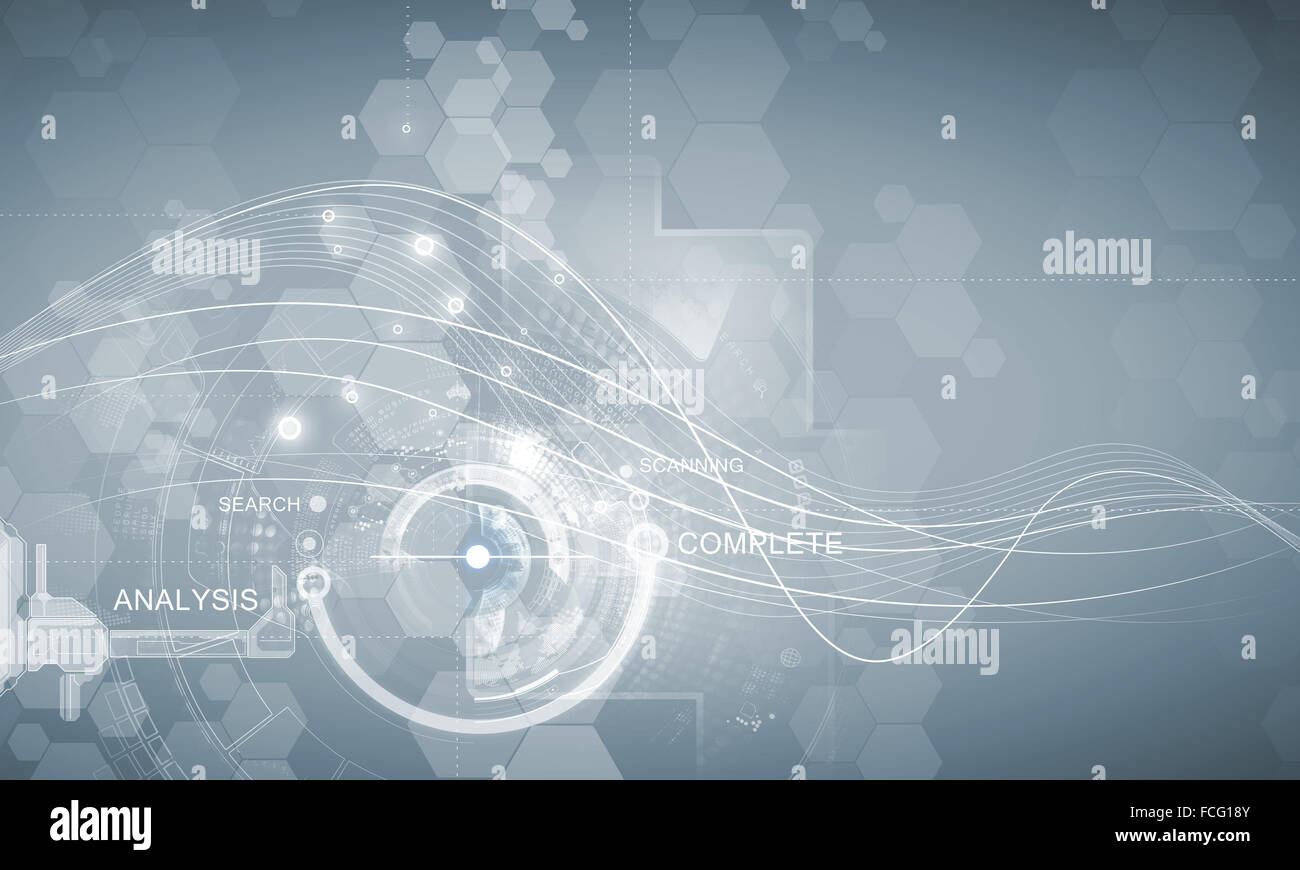 Media background image with icons and binary code Stock Photo - Alamy