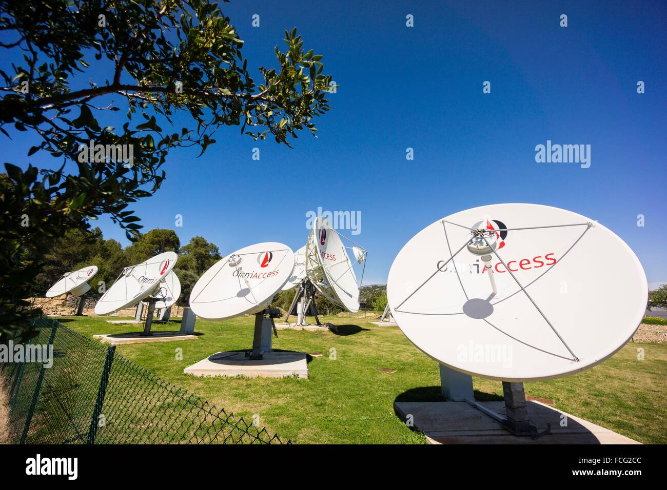 antenas parabolicas, Parc BIT,Parque Balear de Innovación Tecnológica,  Mallorca, balearic islands, spain, europe Stock Photo - Alamy