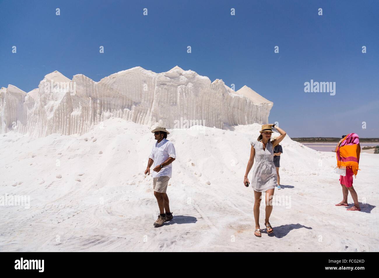 ´Fleur de sel´ harvest facilities, Salinas d´Es Trenc, Salobrar de Campos, Majorca, Balearic