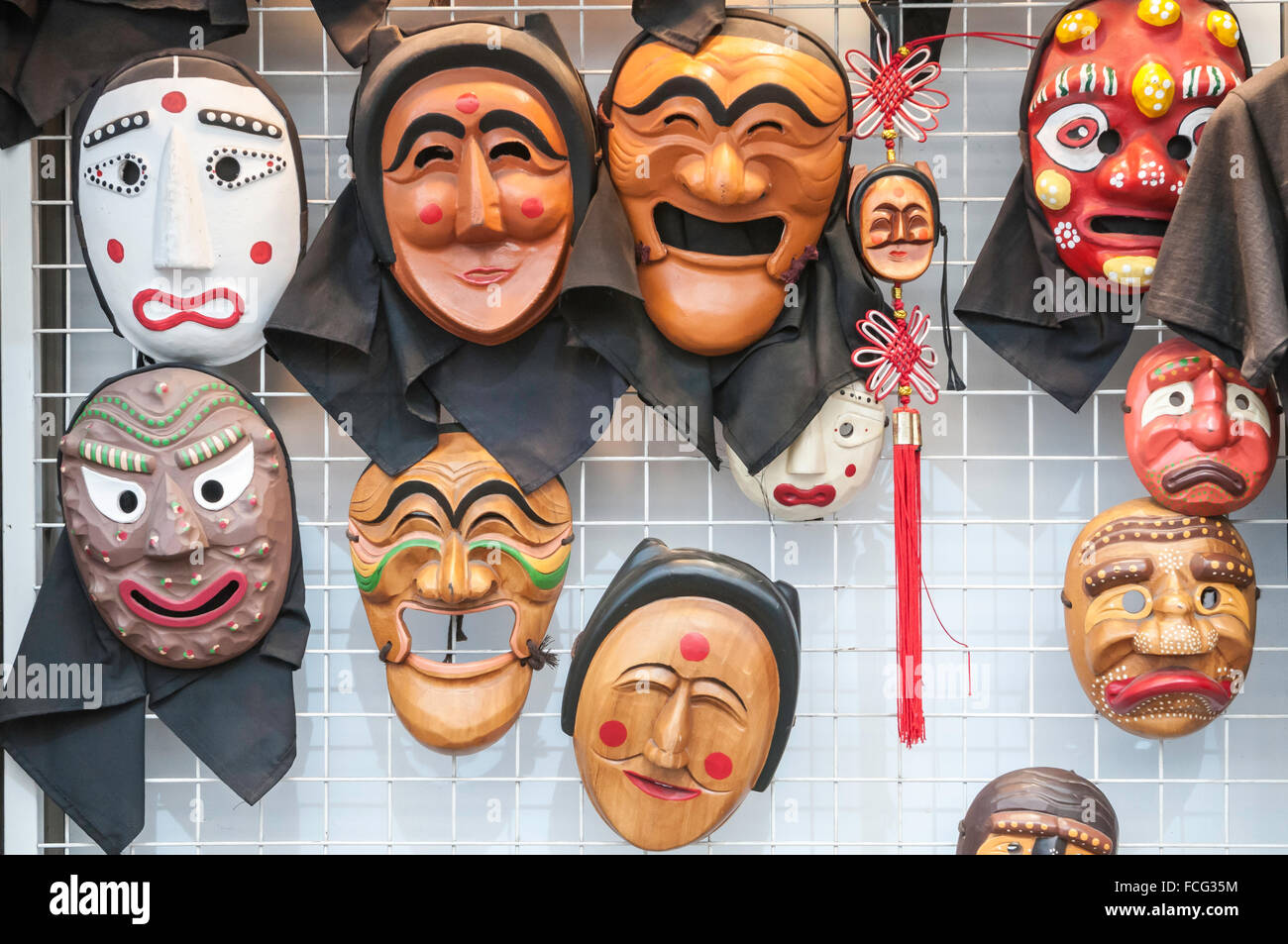 Korean folk masks,t'al, Insadong, Seoul, South Korea Stock Photo Alamy