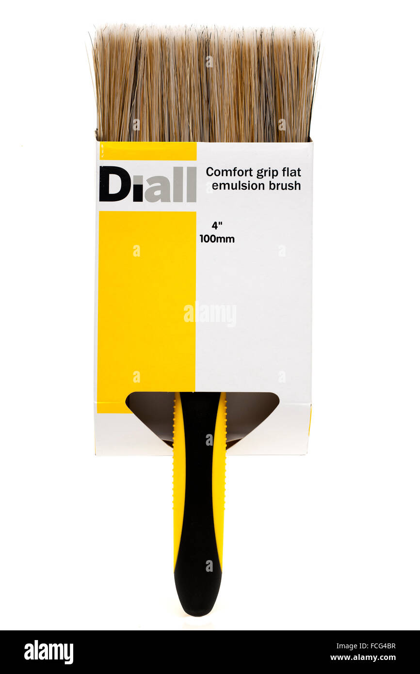 Packaged Diall 4 inch emulsion paint brush Stock Photo