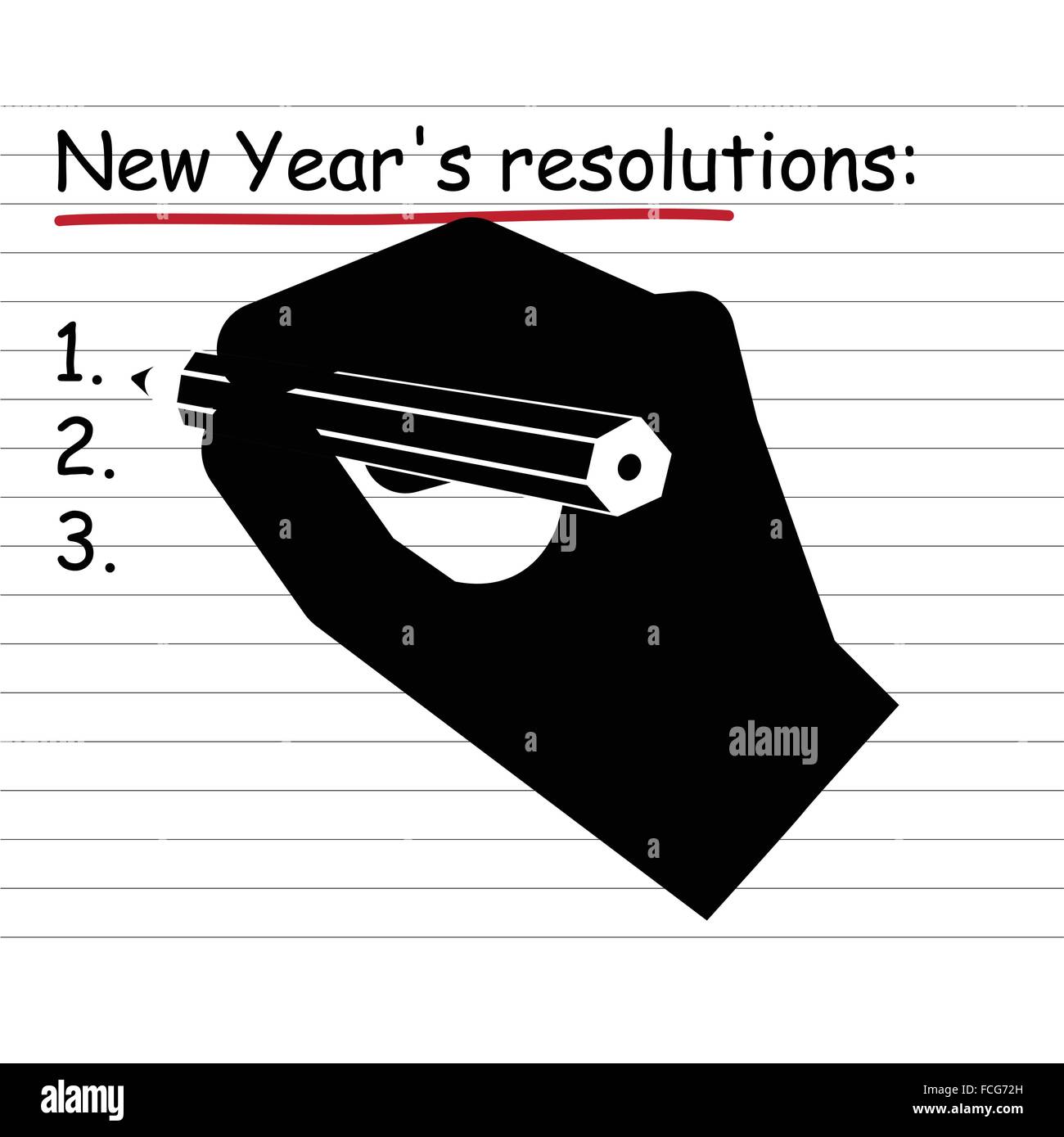 Handwriting New Year s Resolution List Vector Stock Vector Image Art handwriting-new-year-s-resolution-list-vector-stock-vector-image-art