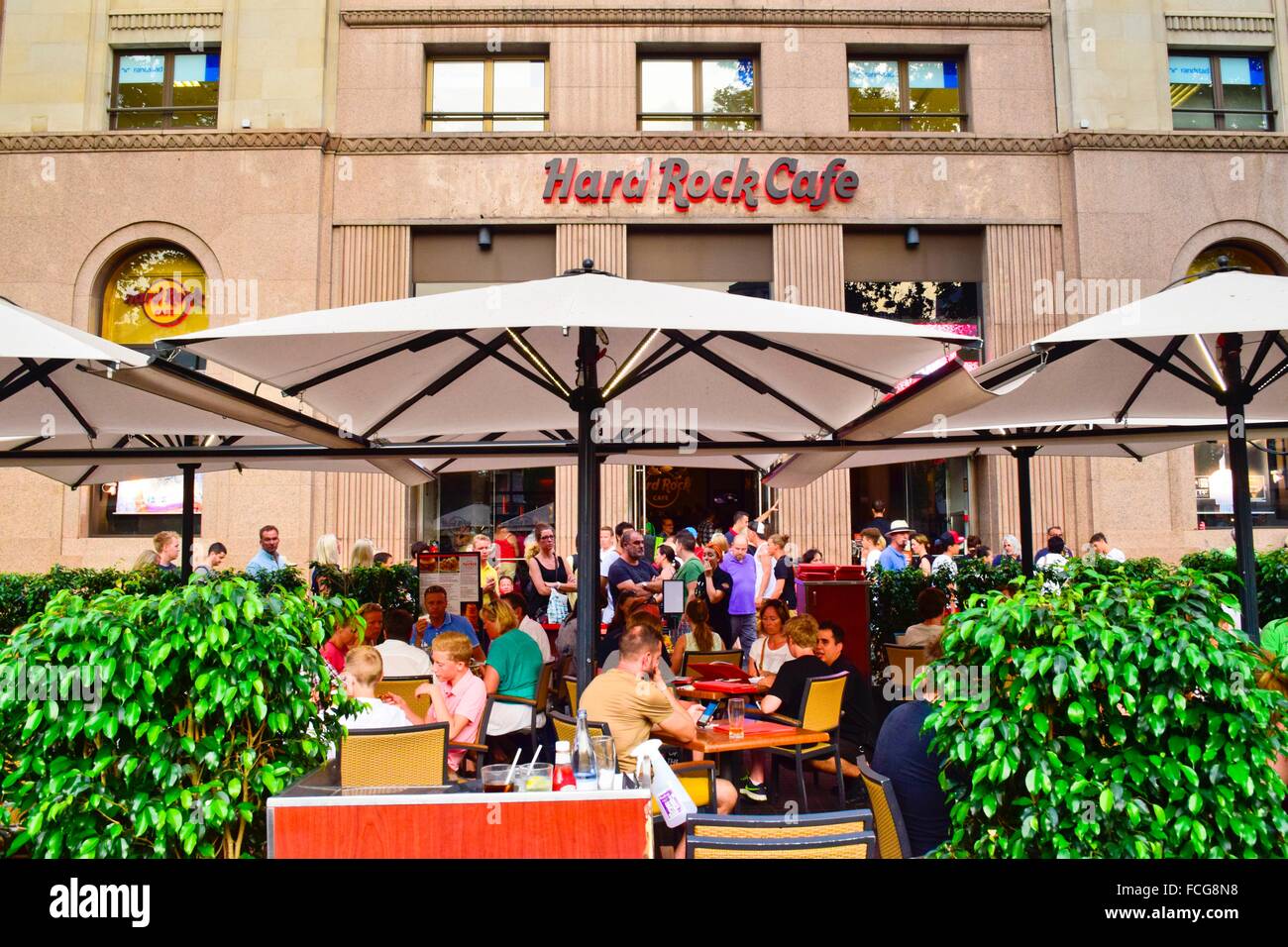 Hard Rock Café terrace. Barcelona, Catalonia, Spain Stock Photo - Alamy