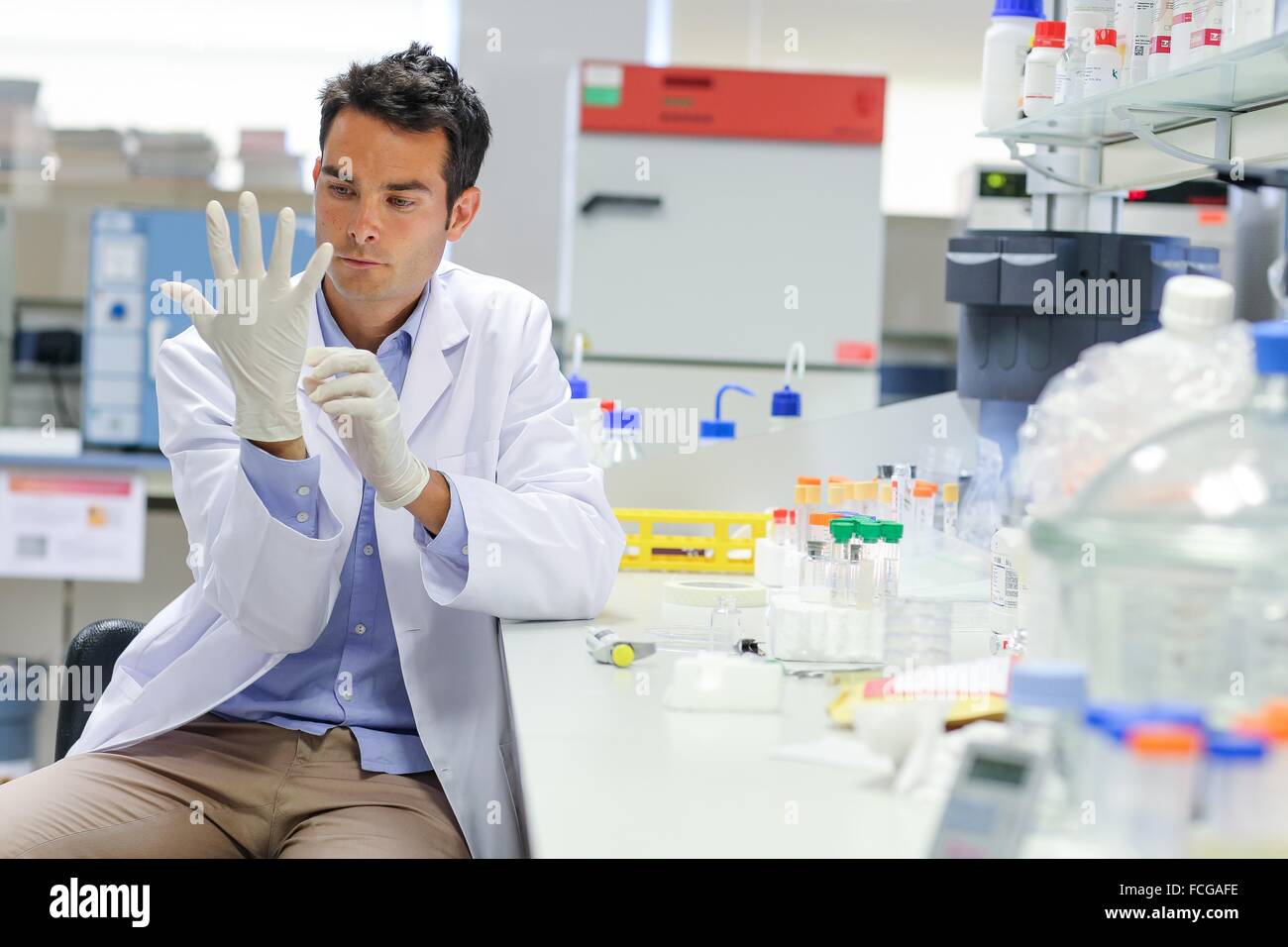 Researcher. Biological test laboratory. Chemical Analysis Laboratory