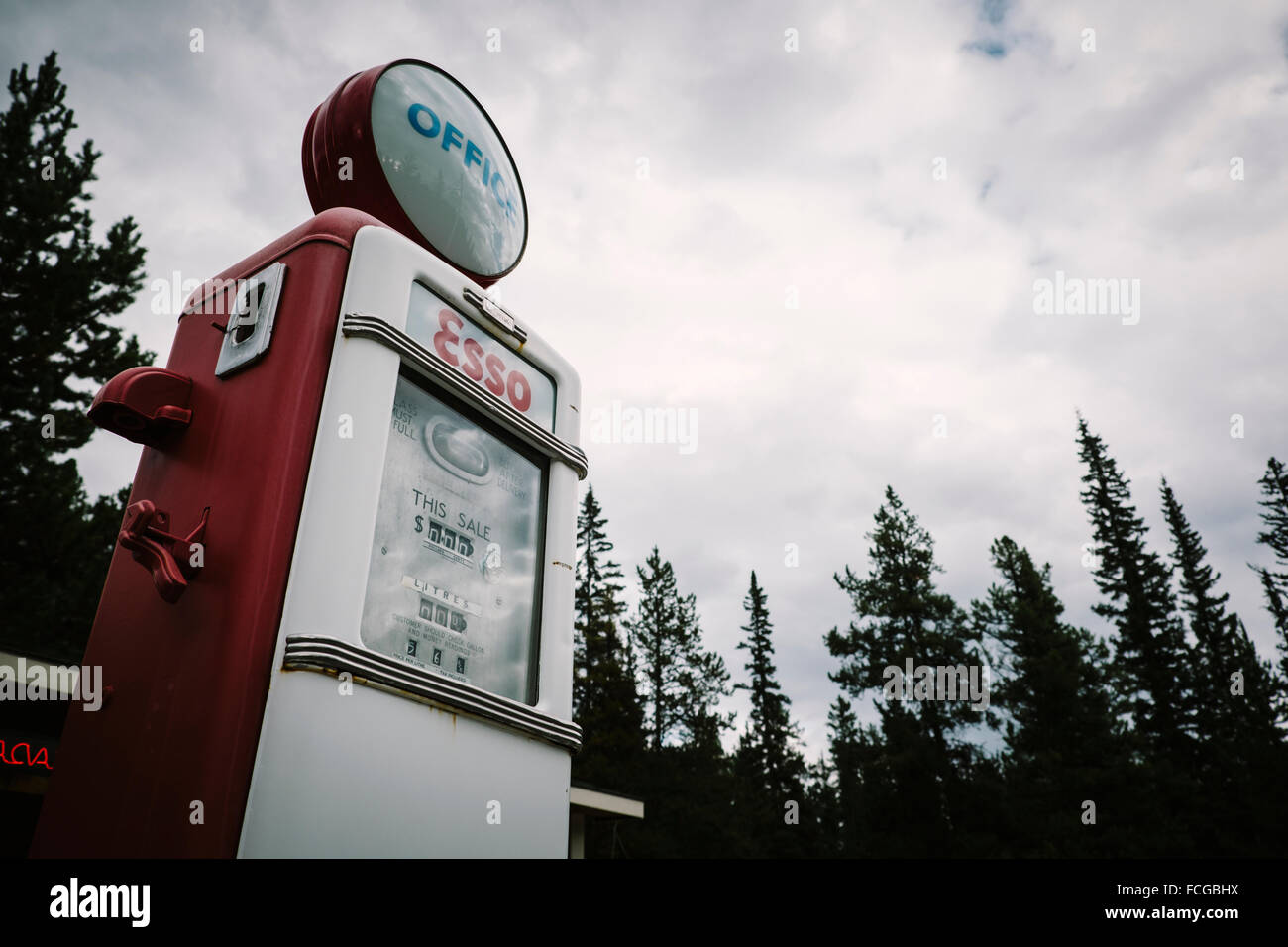 Old Gas Station, Replica, Castle Junction, Bow Valley Parkway, Banff