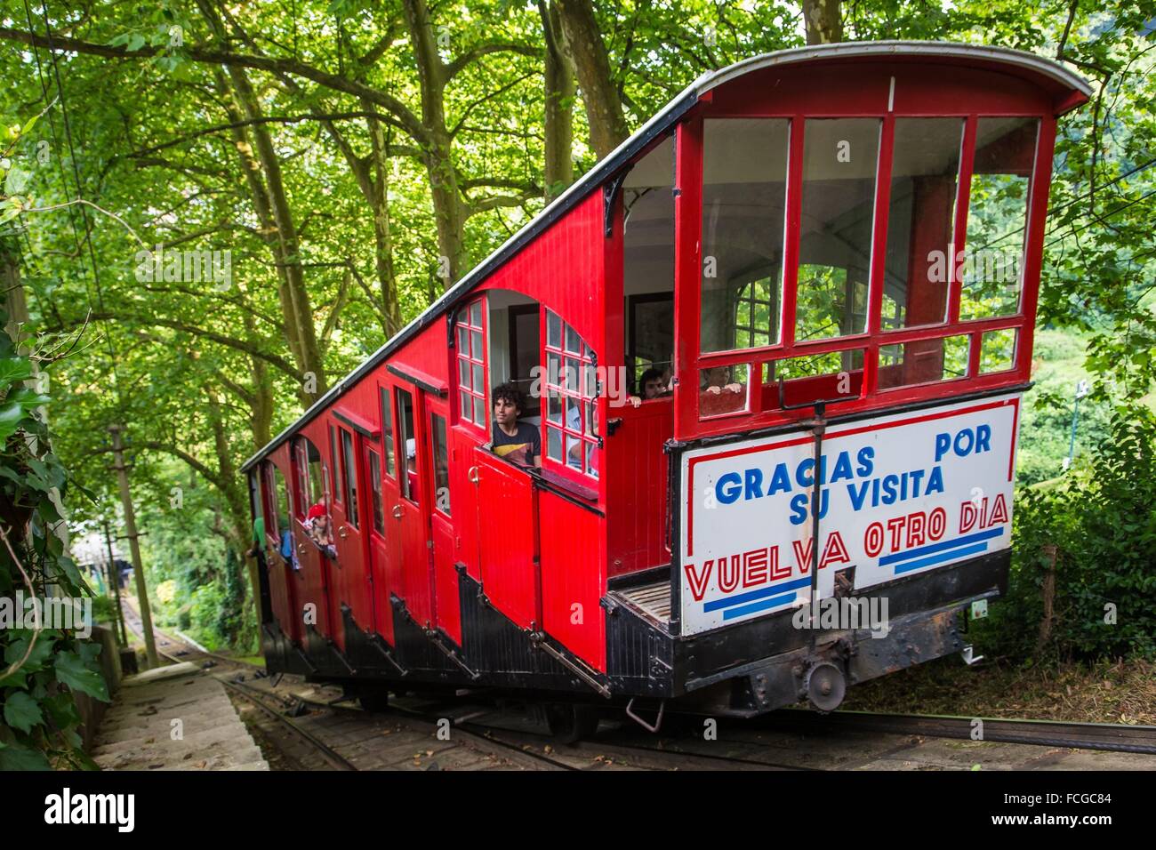 Monte Igueldo San Sebastian Funicular Hi res Stock Photography And monte-igueldo-san-sebastian-funicular-hi-res-stock-photography-and