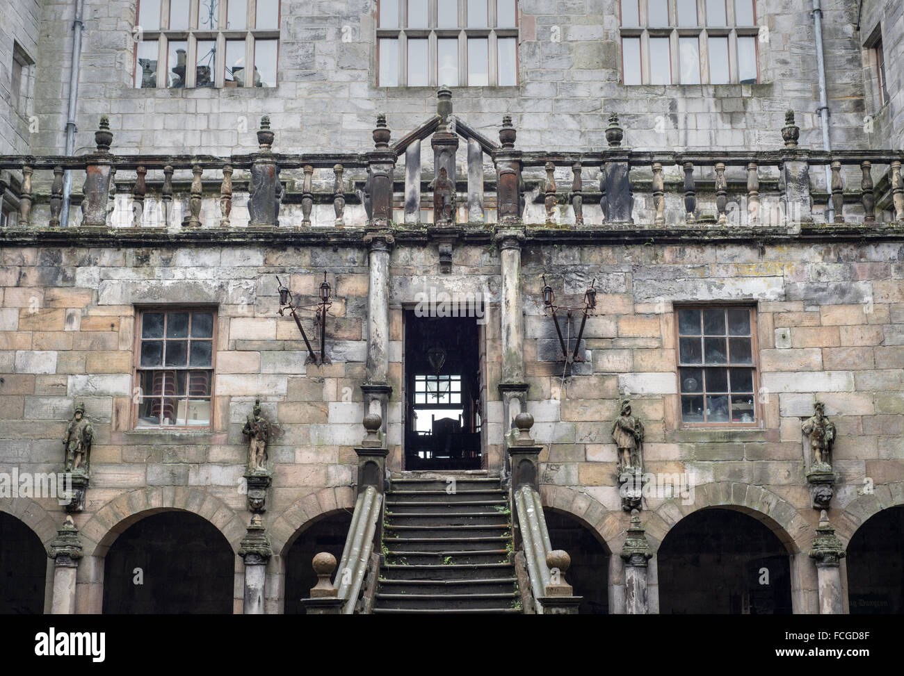 Exterior of Chillingham Castle, Northumberland, reputedly the most haunted castle in England Stock Photo
