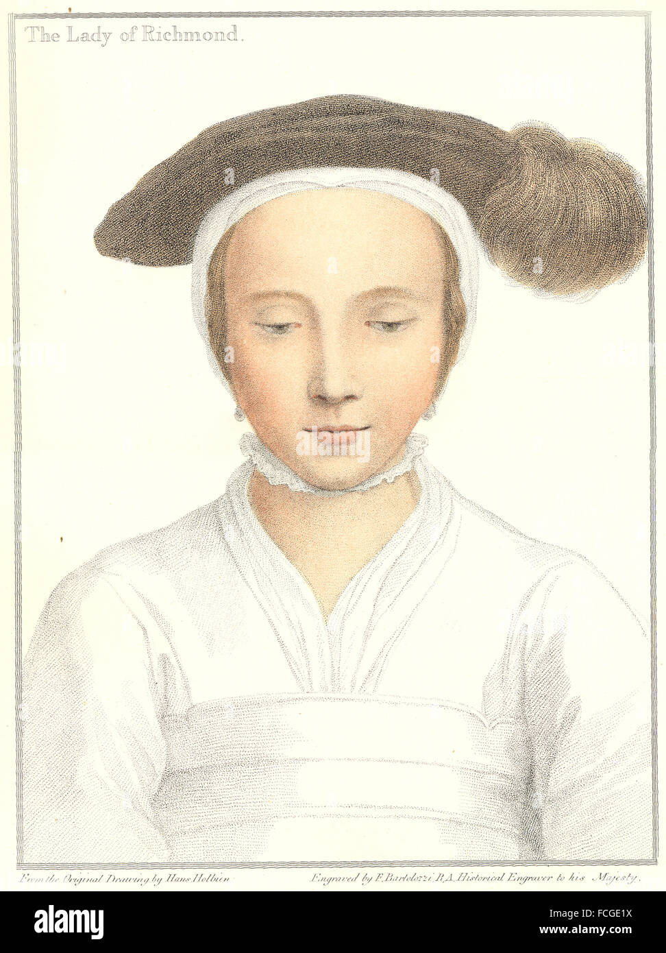 HOLBEINHENRY VIII COURT Mary Howard, The Lady of Richmond (Bartolozzi
