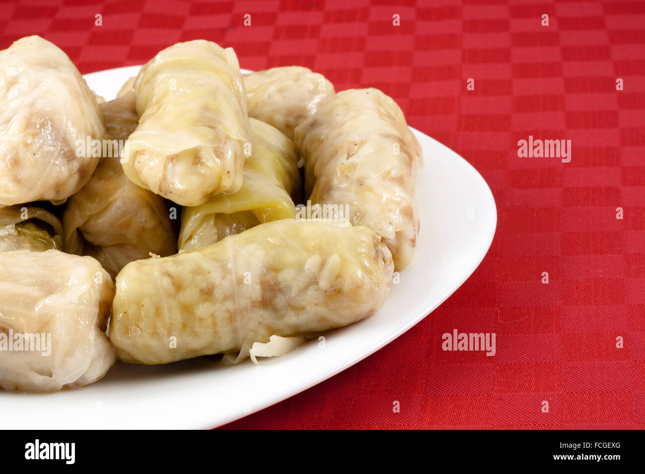 Cabbage rolls (sarma) stuffed with rice and meat Stock Photo - Alamy