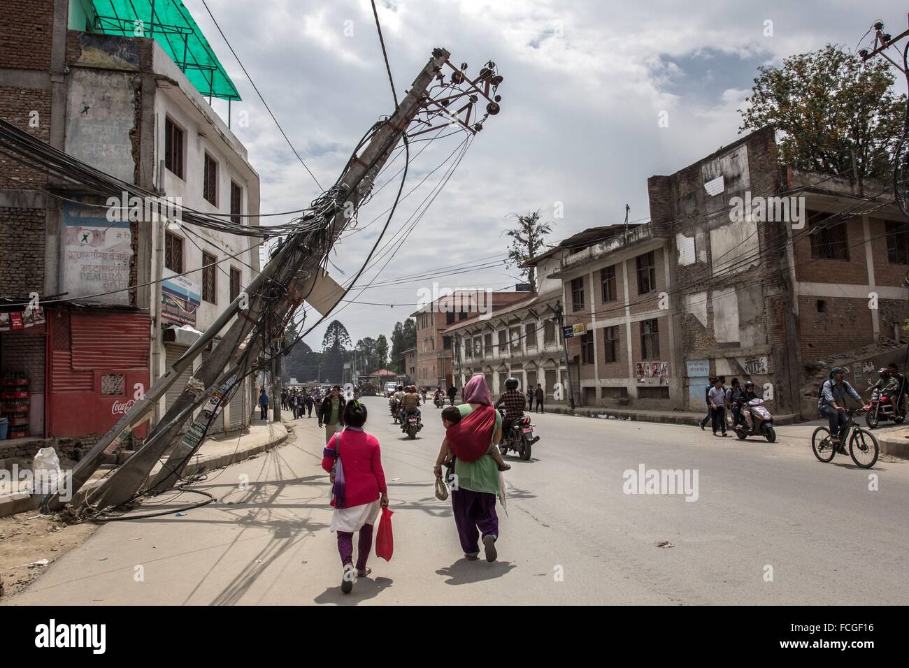 KATHMANDU AFTER THE EARTHQUAKE, NEPAL, ASIA Stock Photo Alamy
