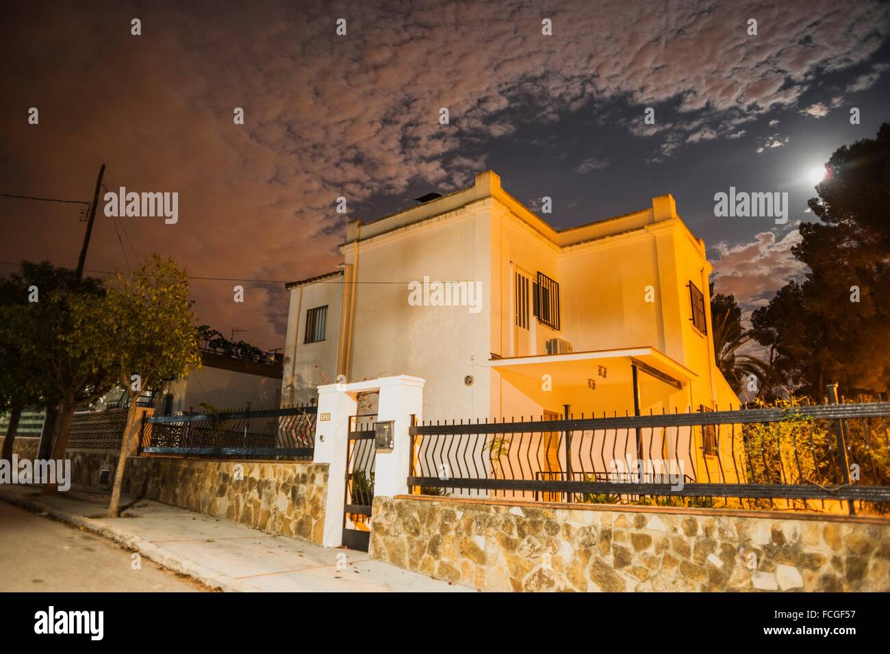 Night photography, La Eliana, Valencia, Spain Stock Photo Alamy