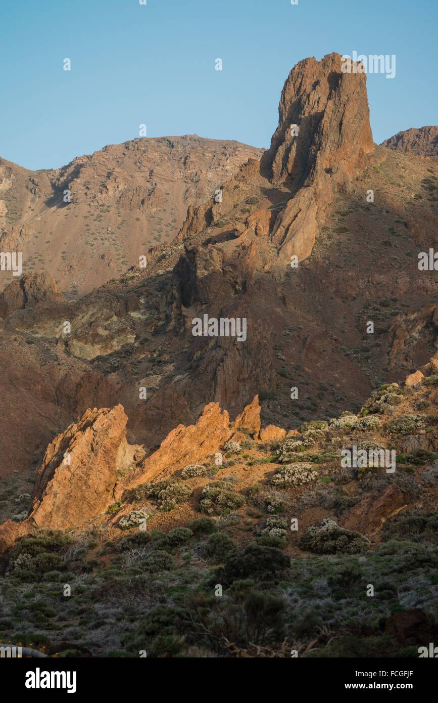Aspect of Cañadas del Teide, a former crater of the primitive volcano. Stock Photo
