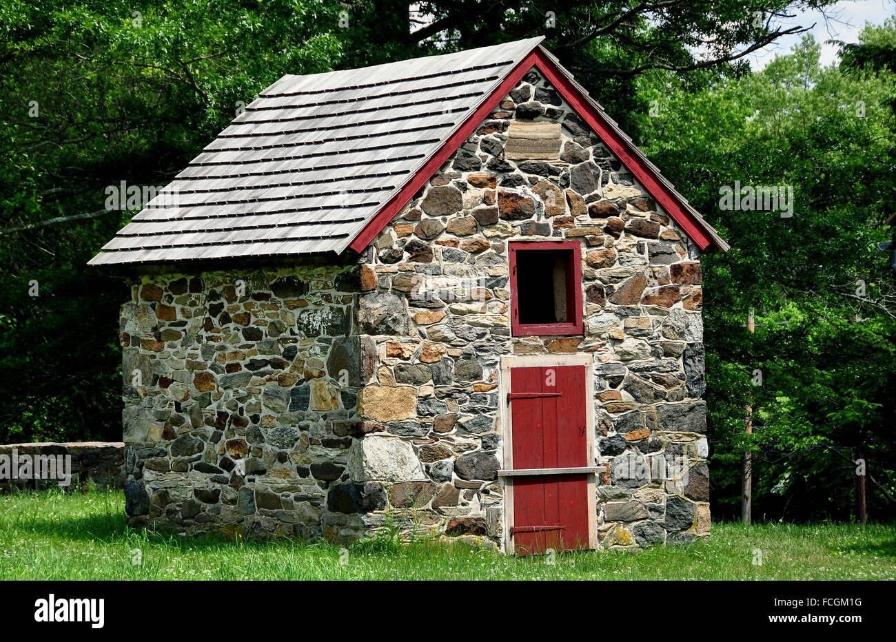 Chadds Ford, Pennsylvania Stone utility farm building at the 18th