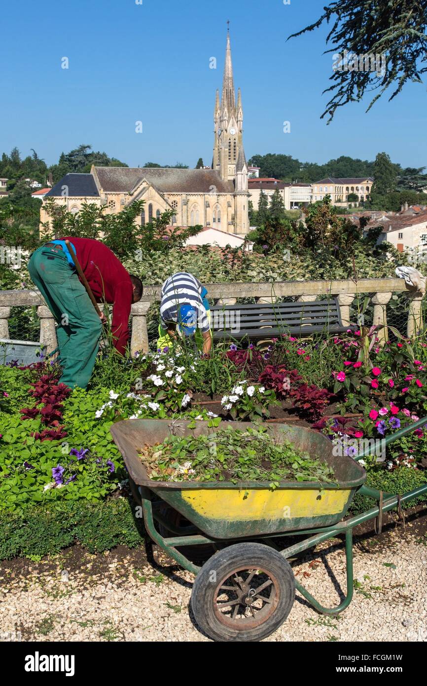 ILLUSTRATION OF THE LOTETGARONNE (47), AQUITAINE, FRANCE Stock Photo