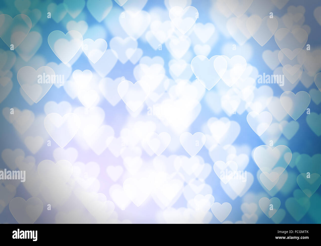 Abstract background image with bokeh lights and hearts Stock Photo - Alamy
