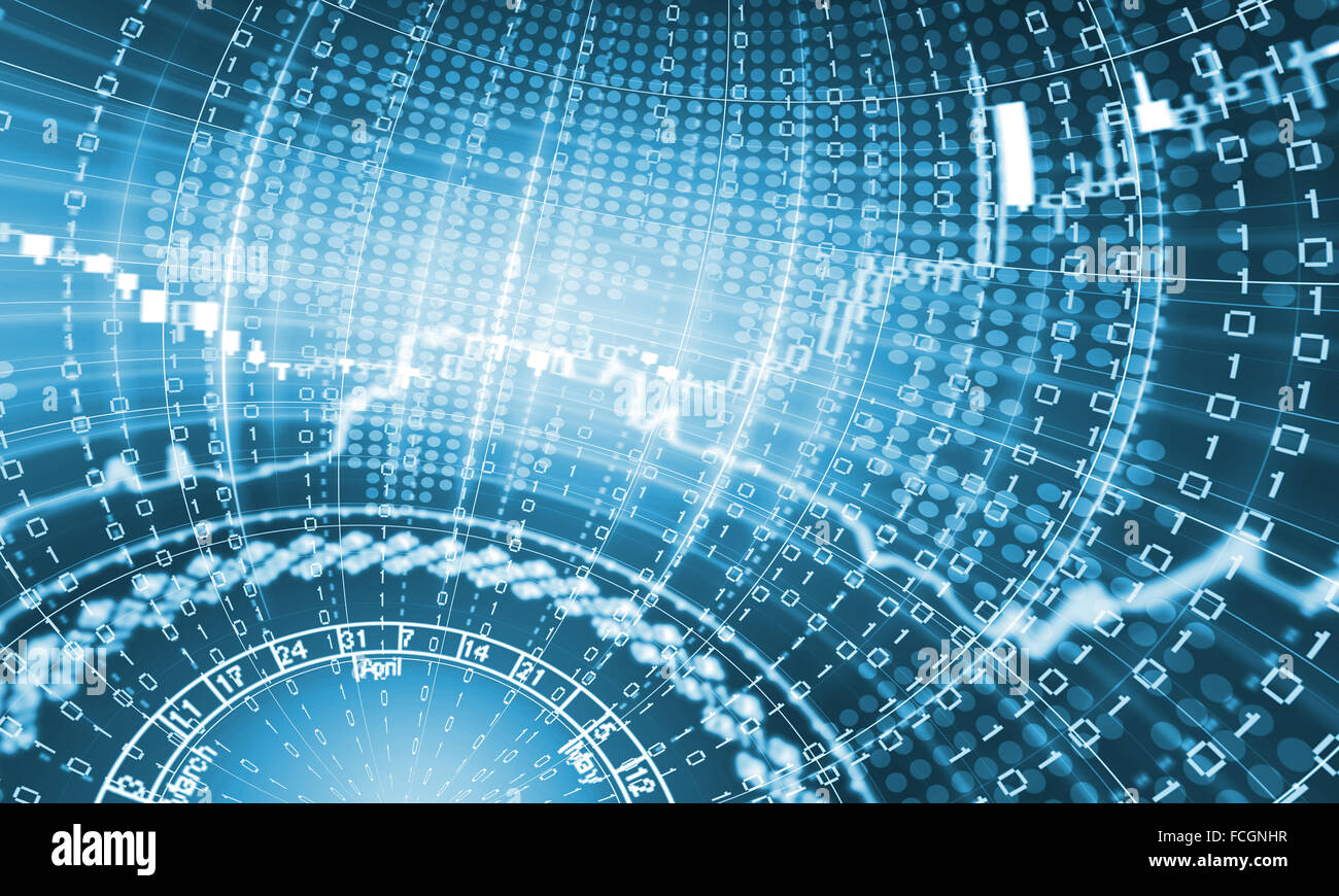 Conceptual digital blue background with binary code Stock Photo - Alamy