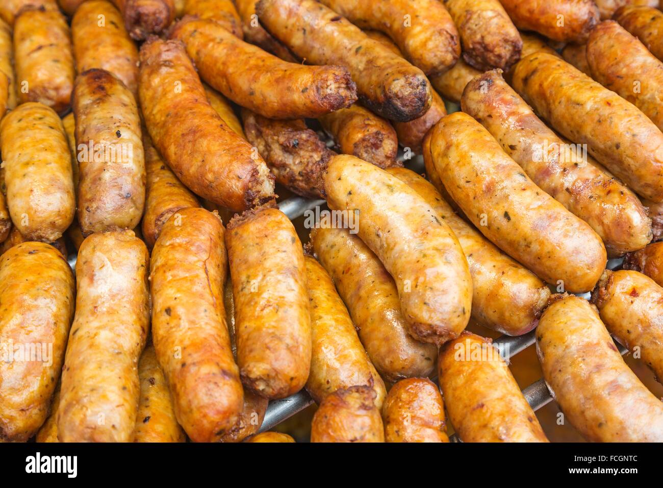 Grilled ´chorizos criollos´ (creole pork sausages), traditional