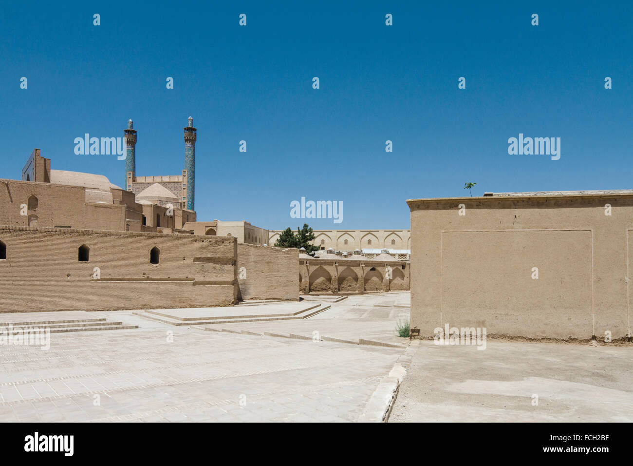 Iran, Isfahan, view to back side of Shah Mosque Stock Photo