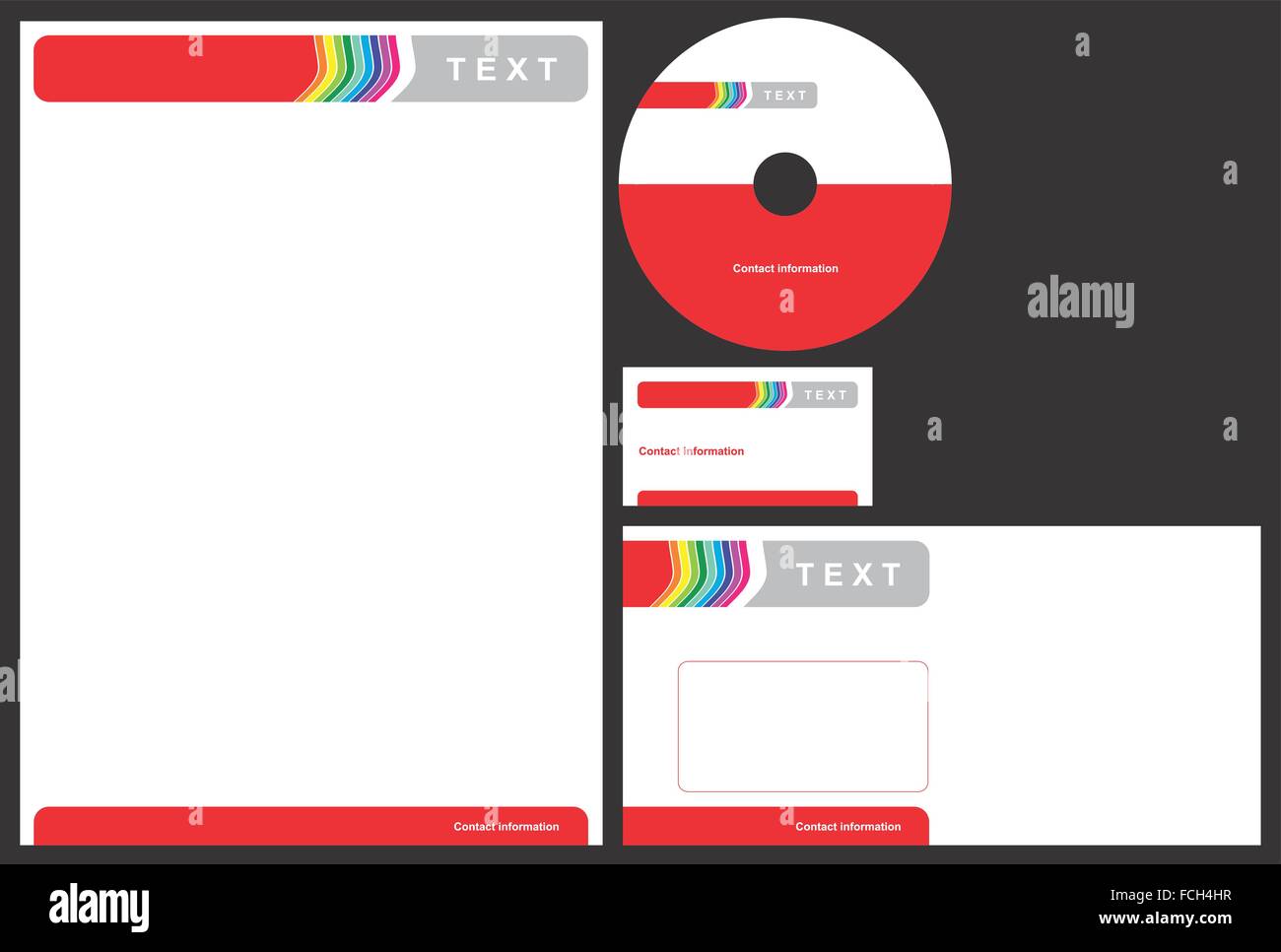 Business package with business card, letterhead, envelope and cd Stock ...