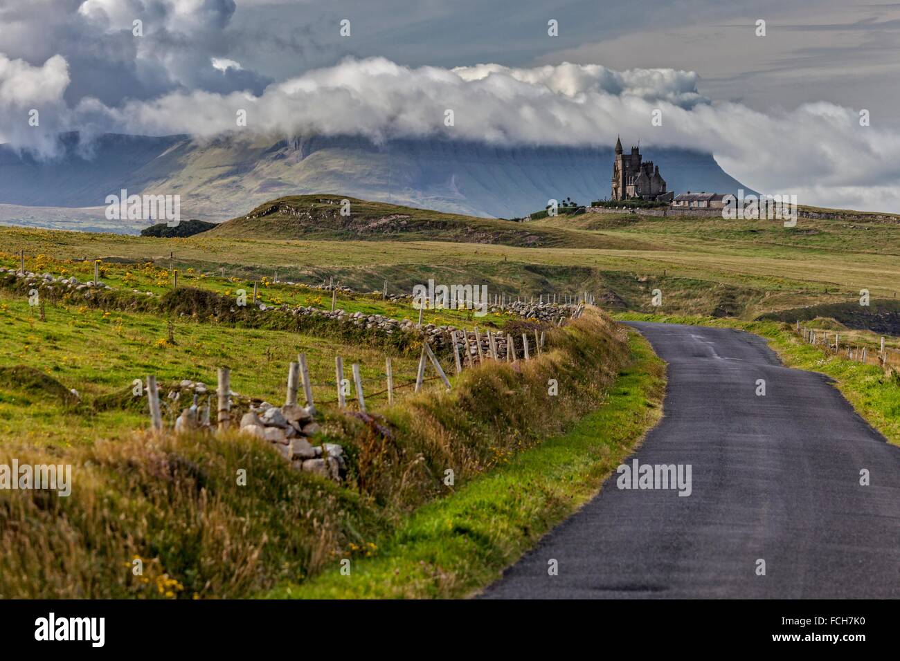 Road leading to Classiebawn Castle, former home of Admiral of the Fleet, The 1st Earl