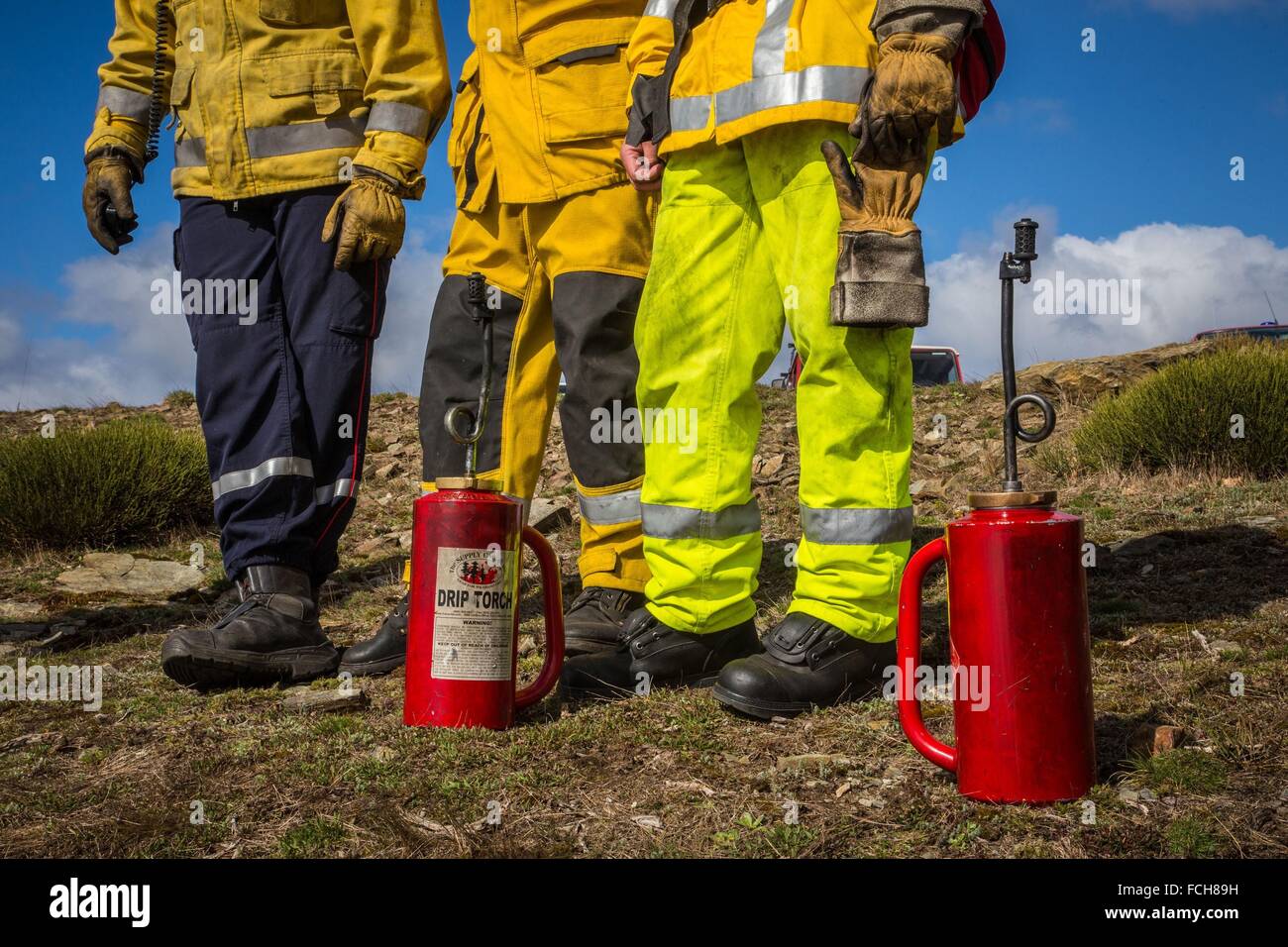 TACTICAL FIRE, FIREFIGHTERS Stock Photo