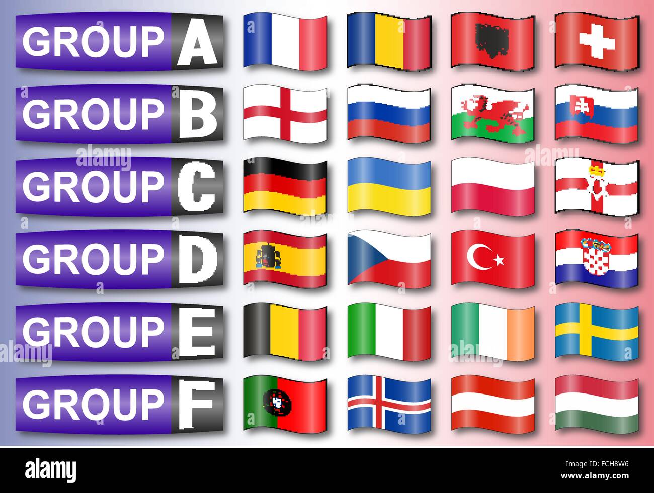 flags football championship are divided into groups Stock Vector Image & Art Alamy