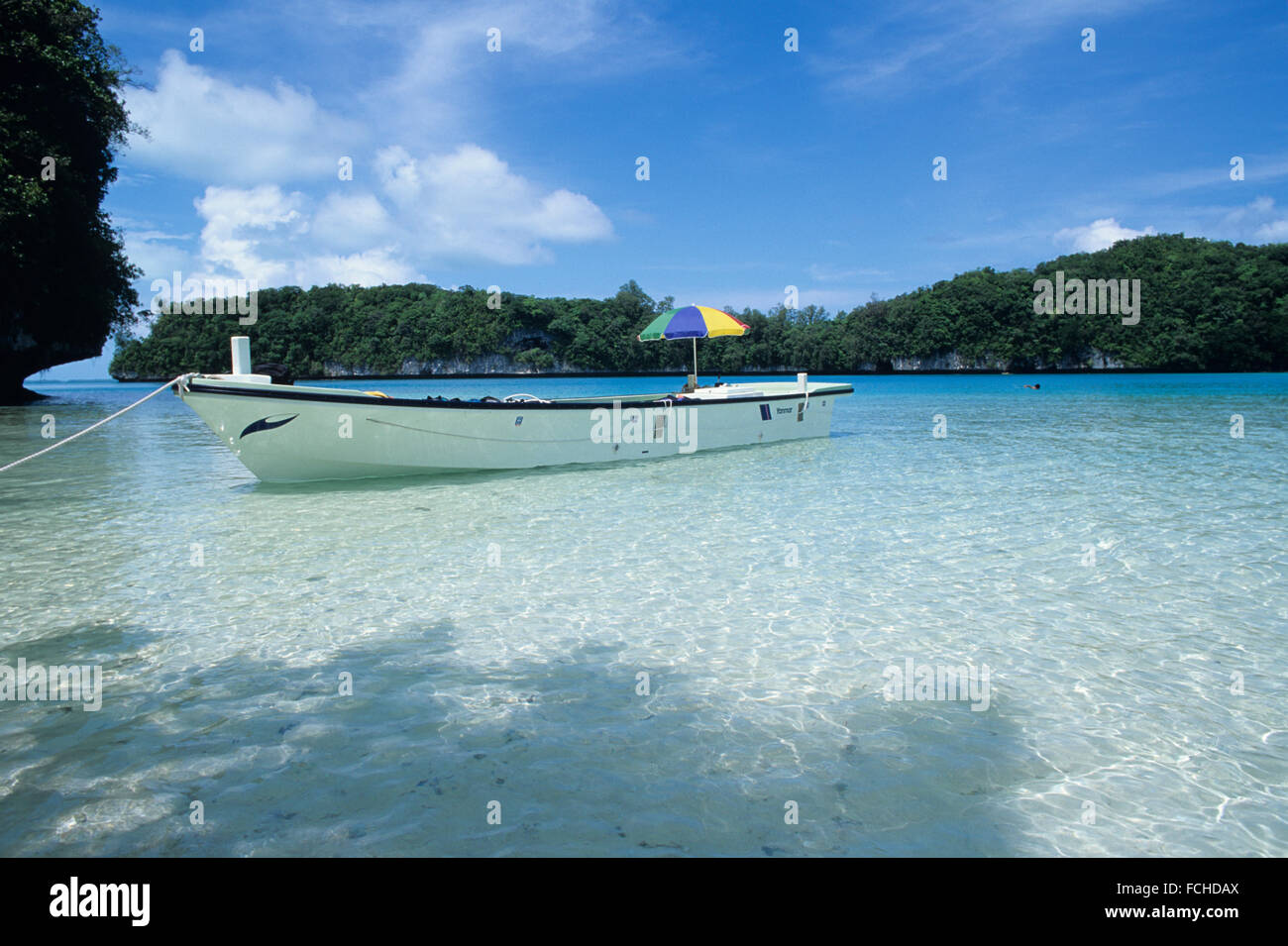 Ocean and island views of Palau Islands Stock Photo