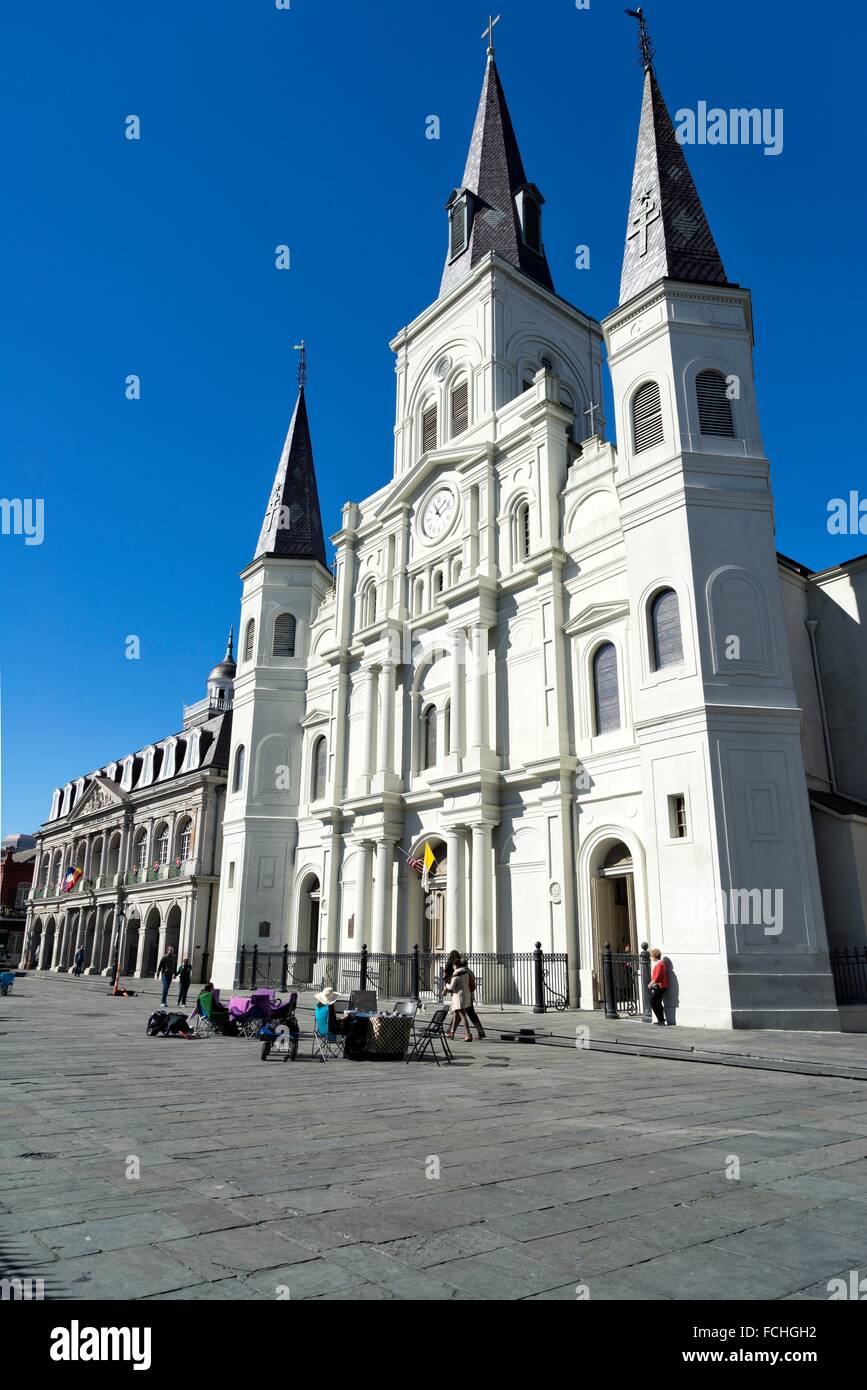 Early Morning Fog On Jackson Square Obscures St. Louis Cathedral In New  Orleans, Louisiana Stock Photo, Picture and Royalty Free Image. Image  14828391.