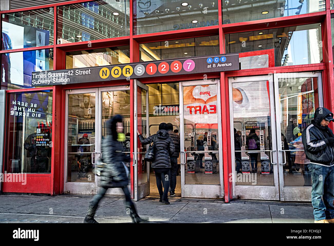 Entrance to the Times Square 42nd Street Subway Station, New York Stock Photo 93813947 Alamy