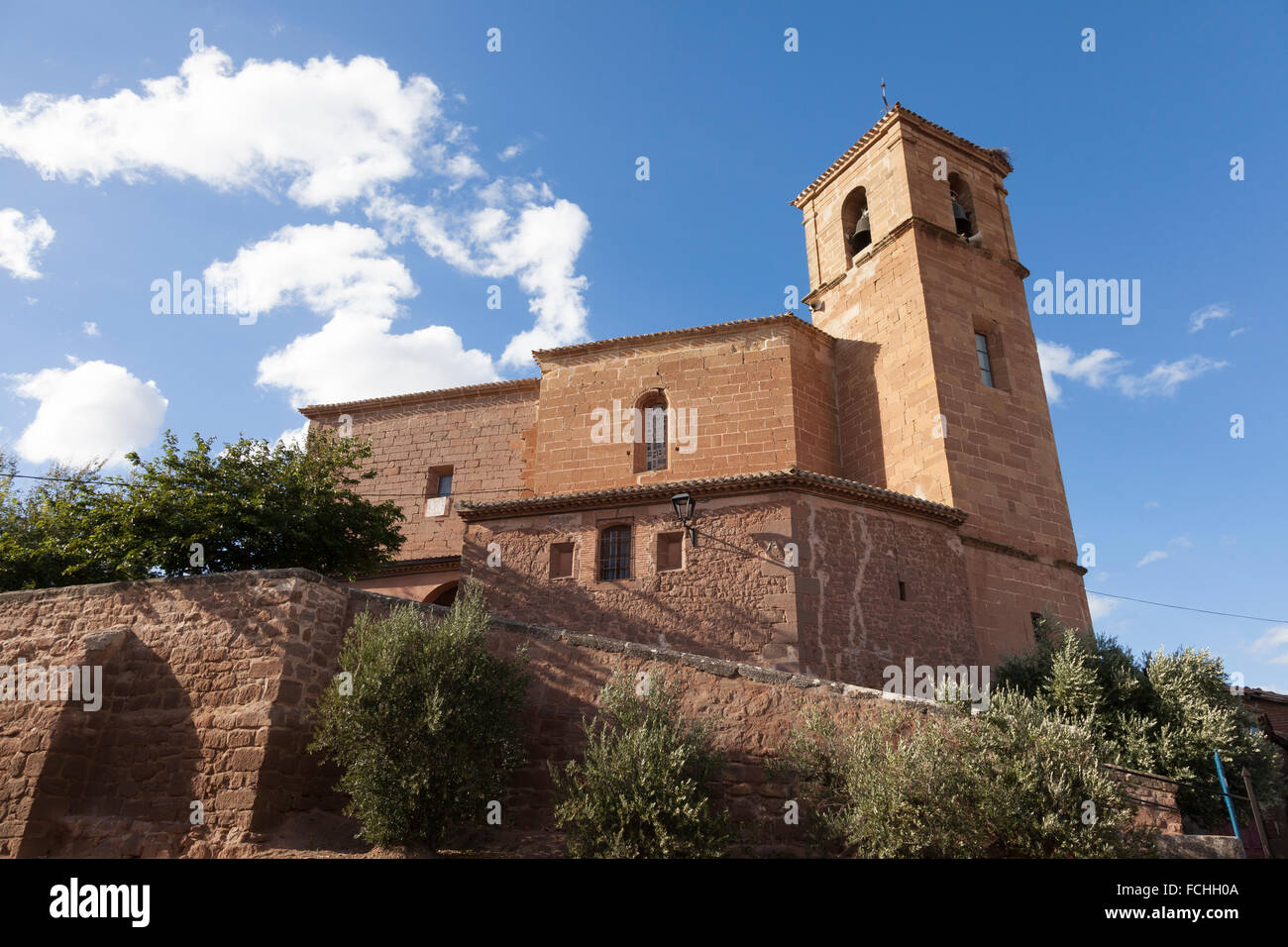 Azofra Church of Our Lady of the Angels in Azofra - La Rioja, Spain Stock ...