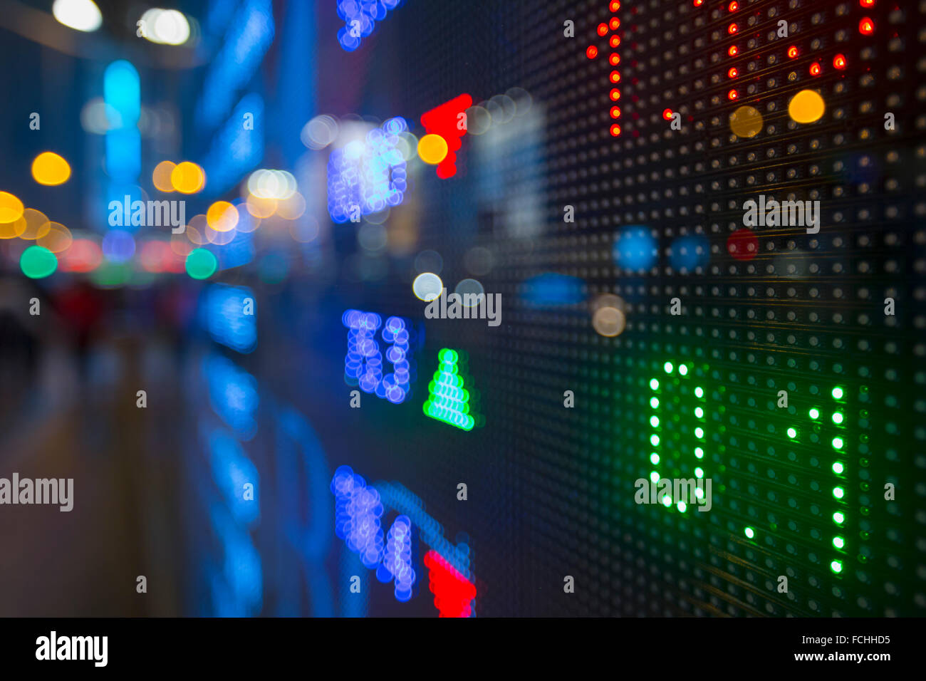 China Hong Kong Stock ticker close up Stock Photo Alamy