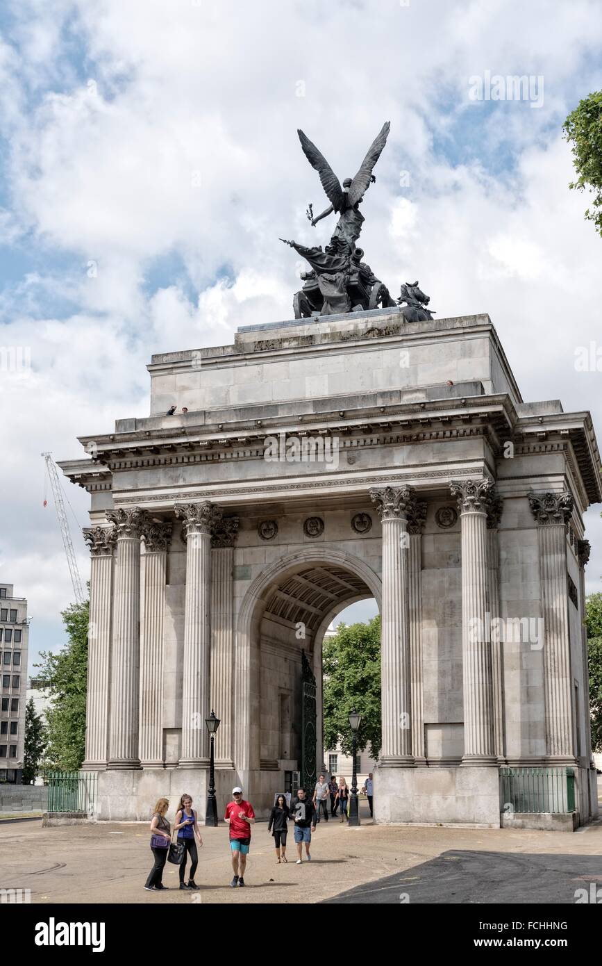 People Walking Through the Marble Arch, London, England Stock Photo Alamy