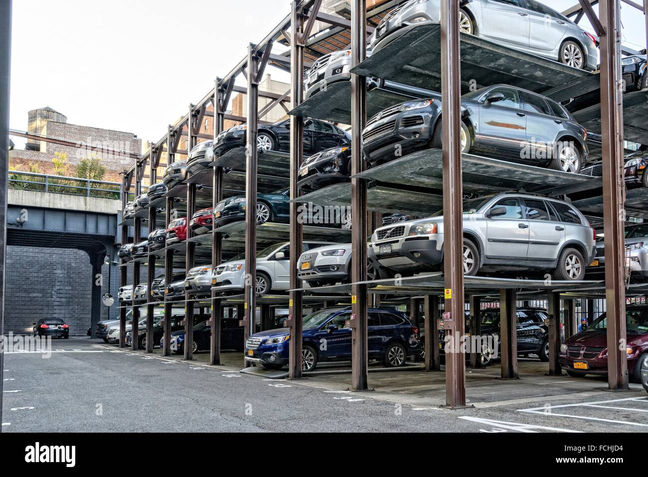 Manhattan Car Dealerships >> Cars Stacked In A Multi Level Manhattan New York City Parking Lot Manhattan Car Dealerships >> Cars Stacked In A Multi Level Manhattan New York City Parking Lot