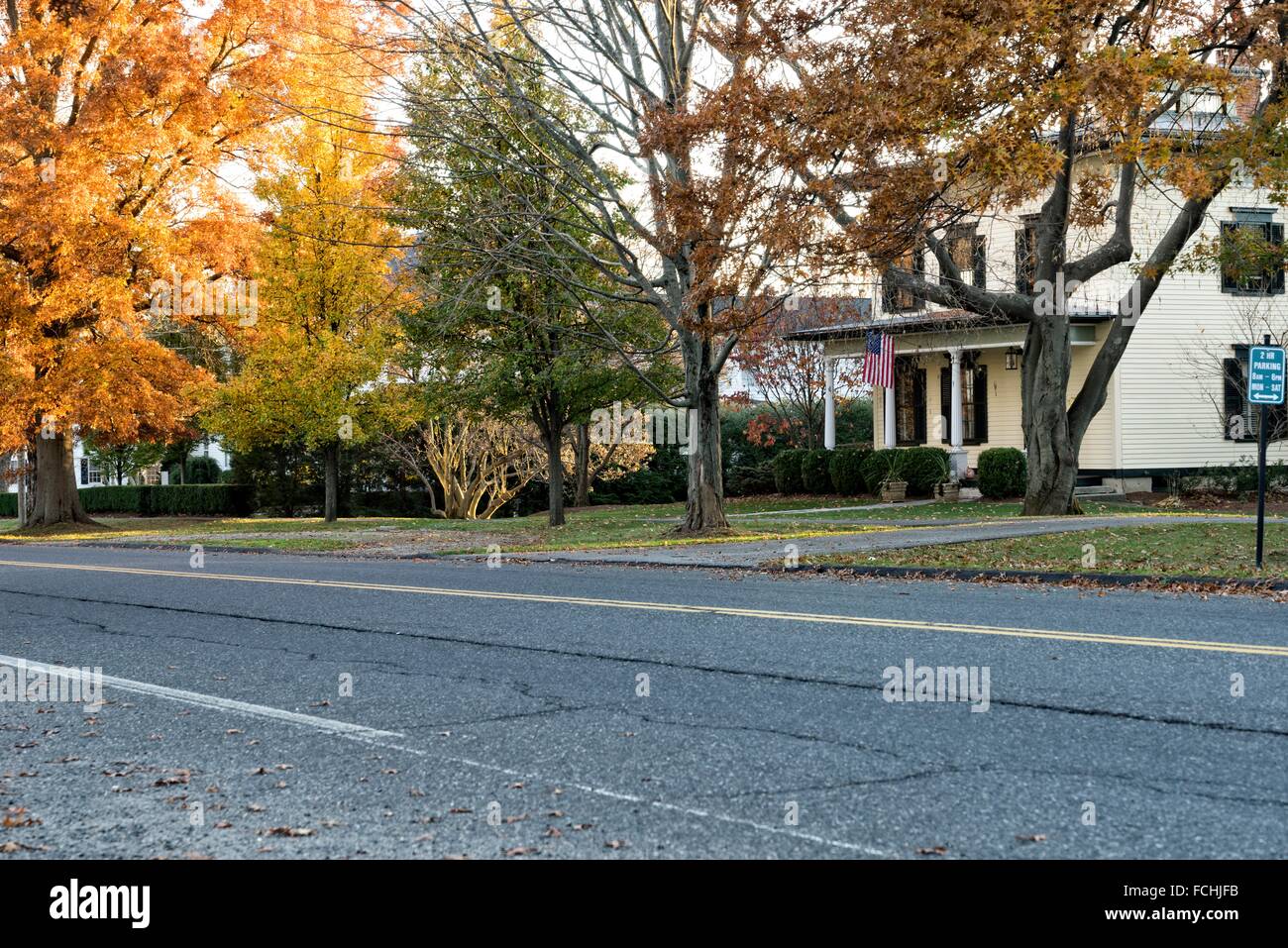 Stately Historic Home on the Main Street of Litchfield, CT Stock Photo