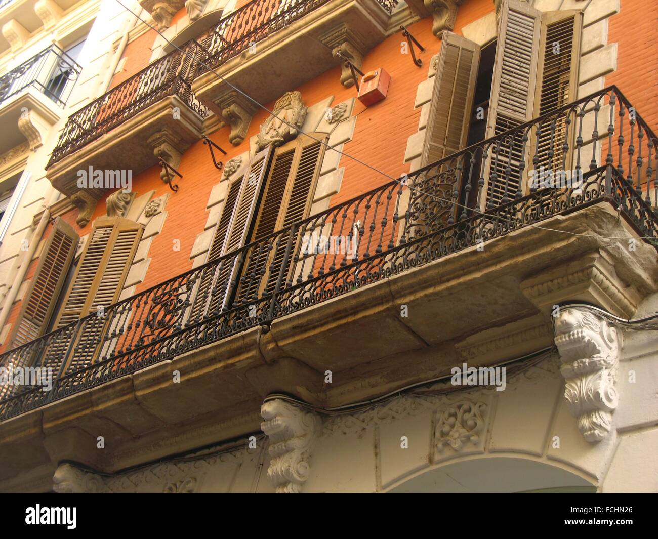 Old houses in Lleida, Spain Stock Photo Alamy