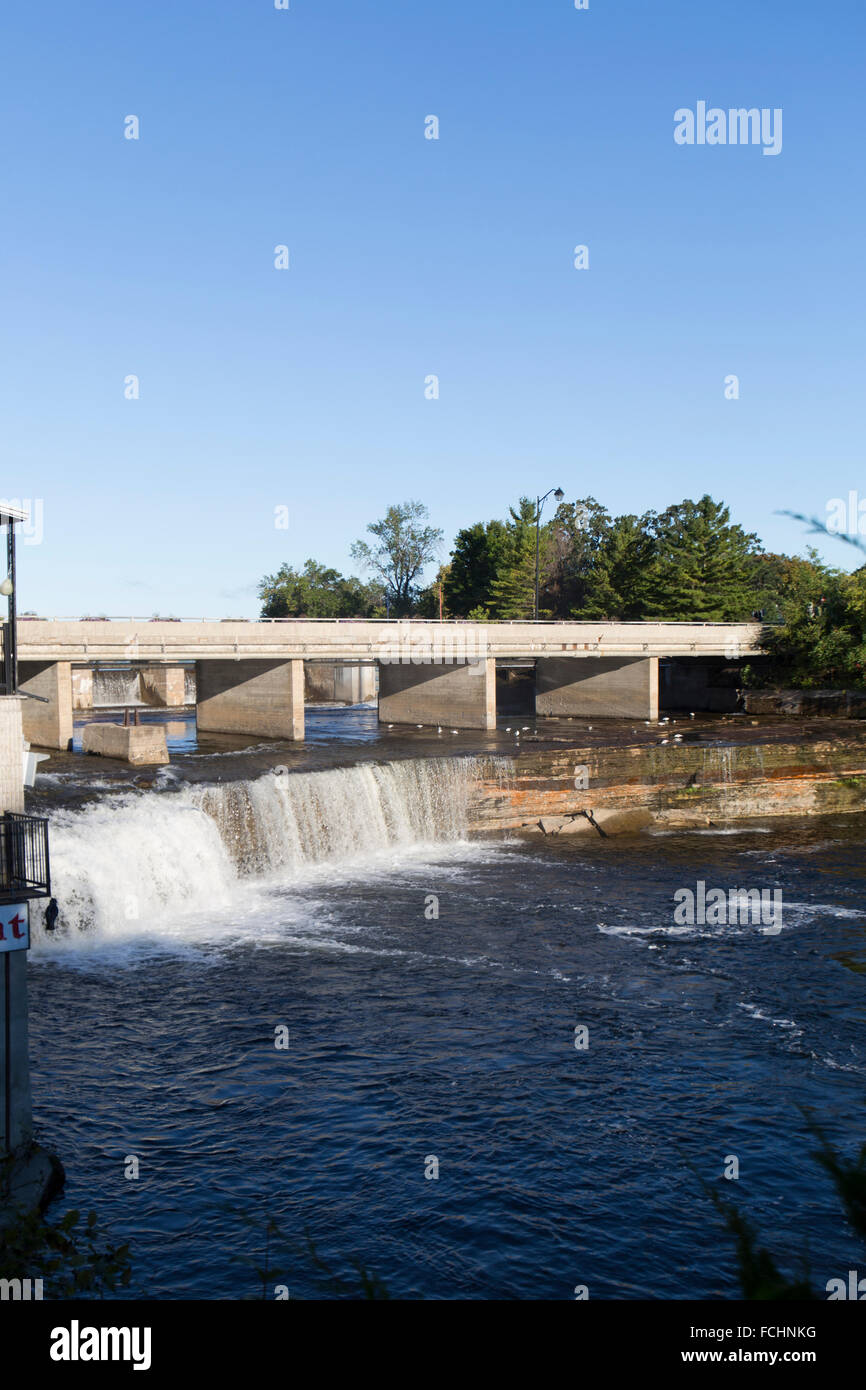 The falls in Fenelon Falls Ontario Stock Photo Alamy