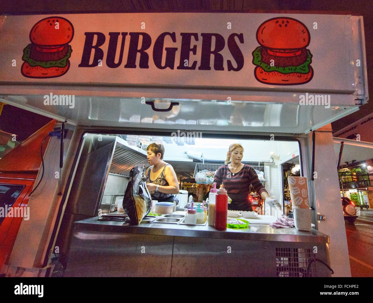 Hamburger food truck, Bangkok, Thailand Stock Photo Alamy