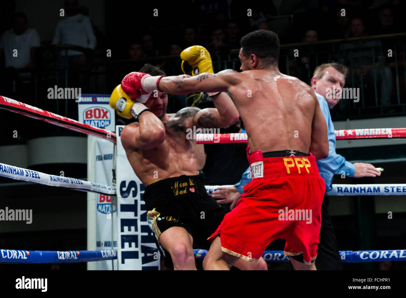 London, UK, 22nd January, 2016. A night of championship boxing at York