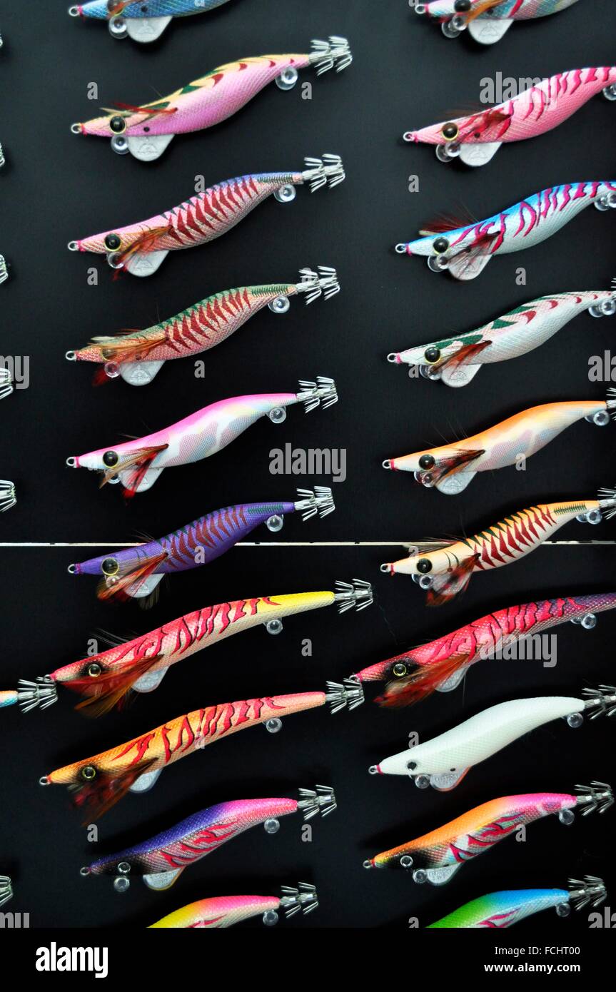 Naha, Okinawa, Japan fish hooks Stock Photo Alamy