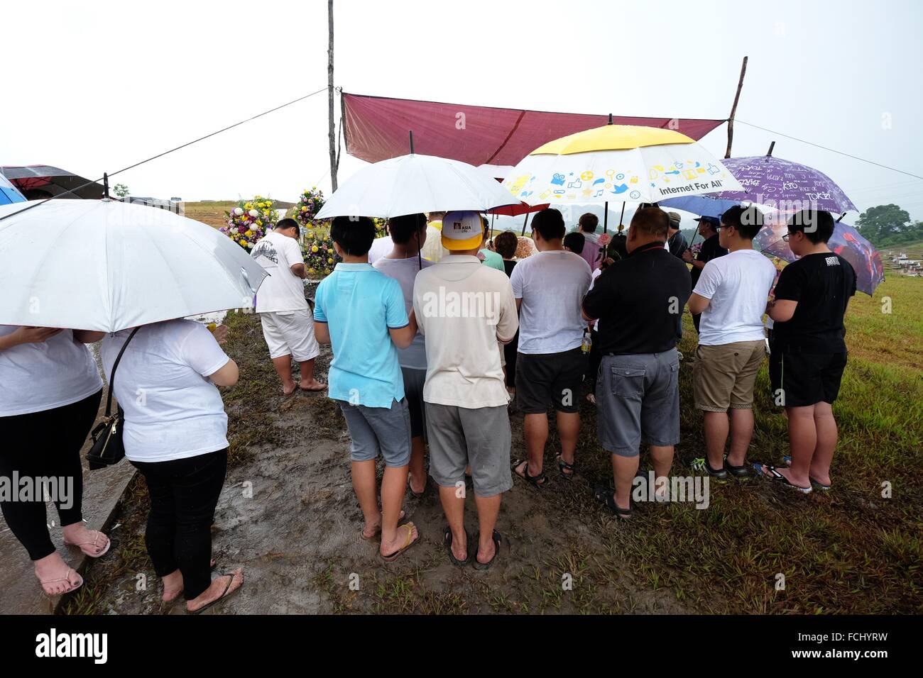 Burial ground at Hakka´s Association cemetery, Kota Padawan. Sarawakian