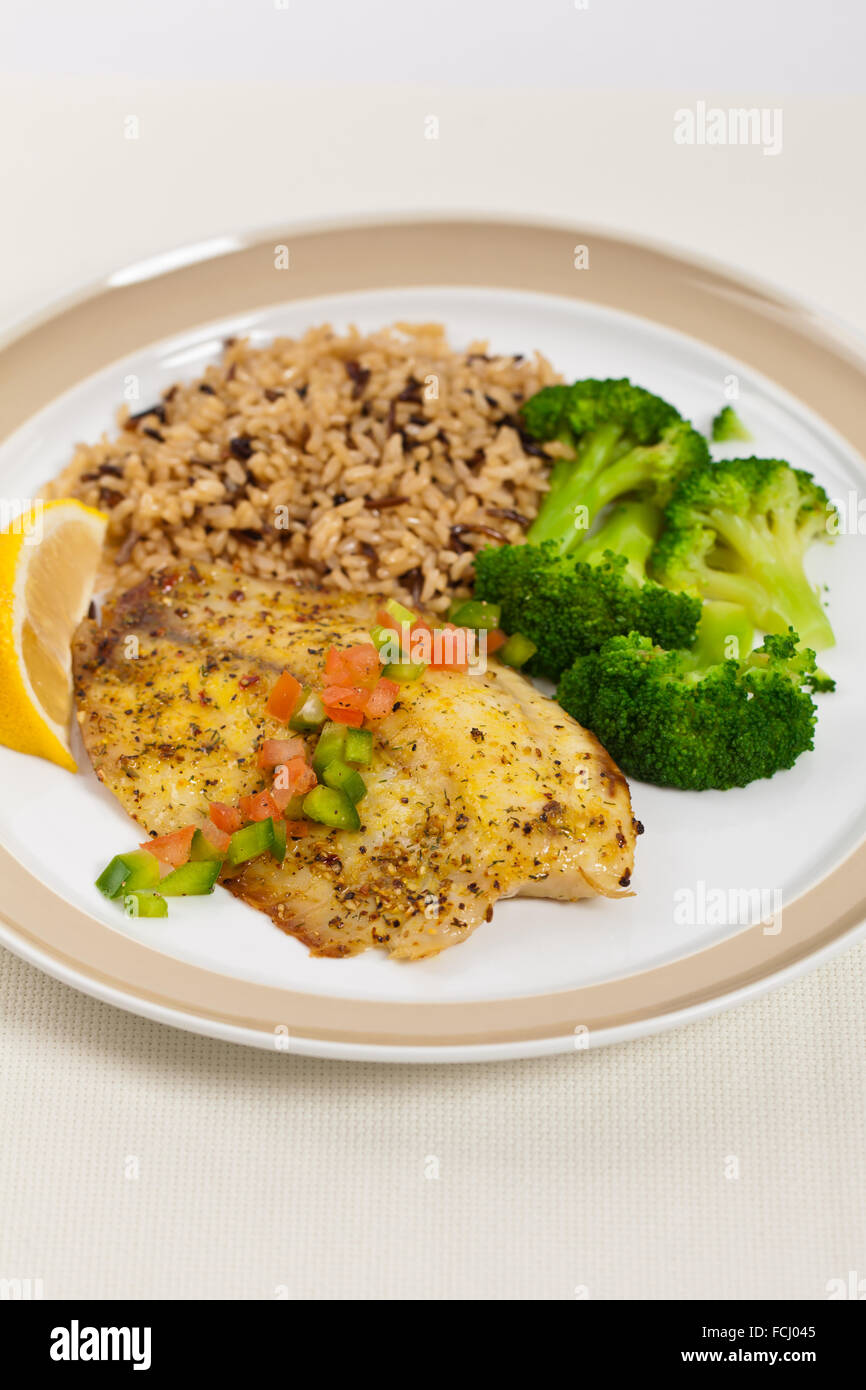 Baked Tilapia Fish Fillet Stock Photo - Alamy
