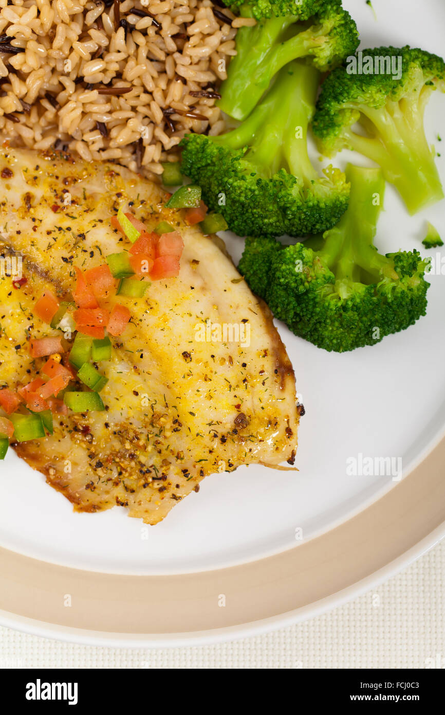 Baked Tilapia Fish Fillet Stock Photo - Alamy