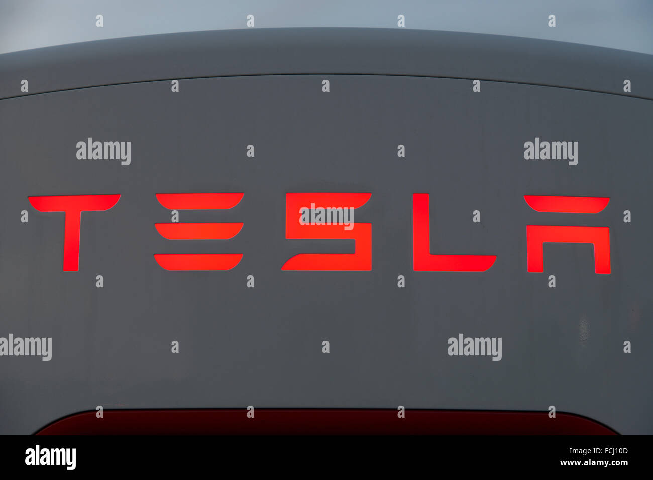 Topeka, Kansas, USA, 5th September, 2015 Tesla supercharger stations