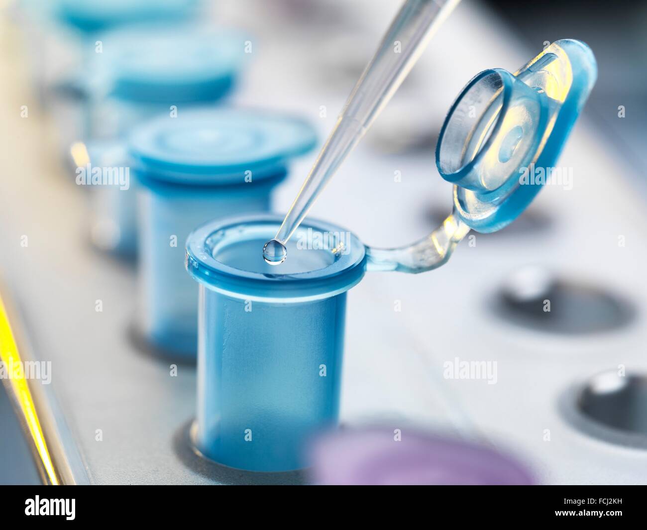 PROPERTY RELEASED. Analytical chemistry. Pipetting samples into