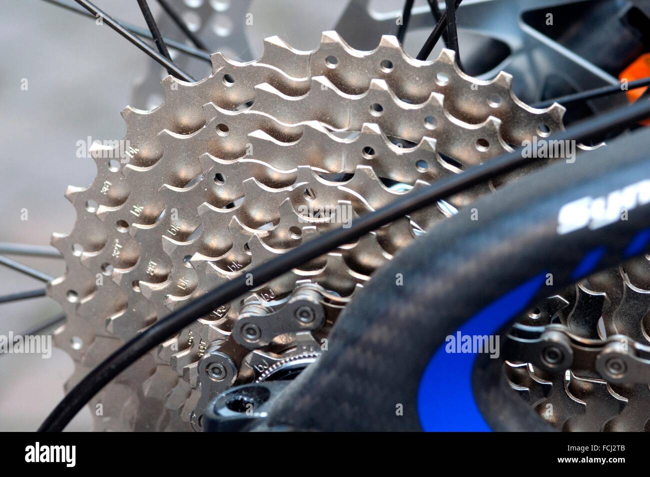 Close up of Bicycle Gears Stock Photo Alamy