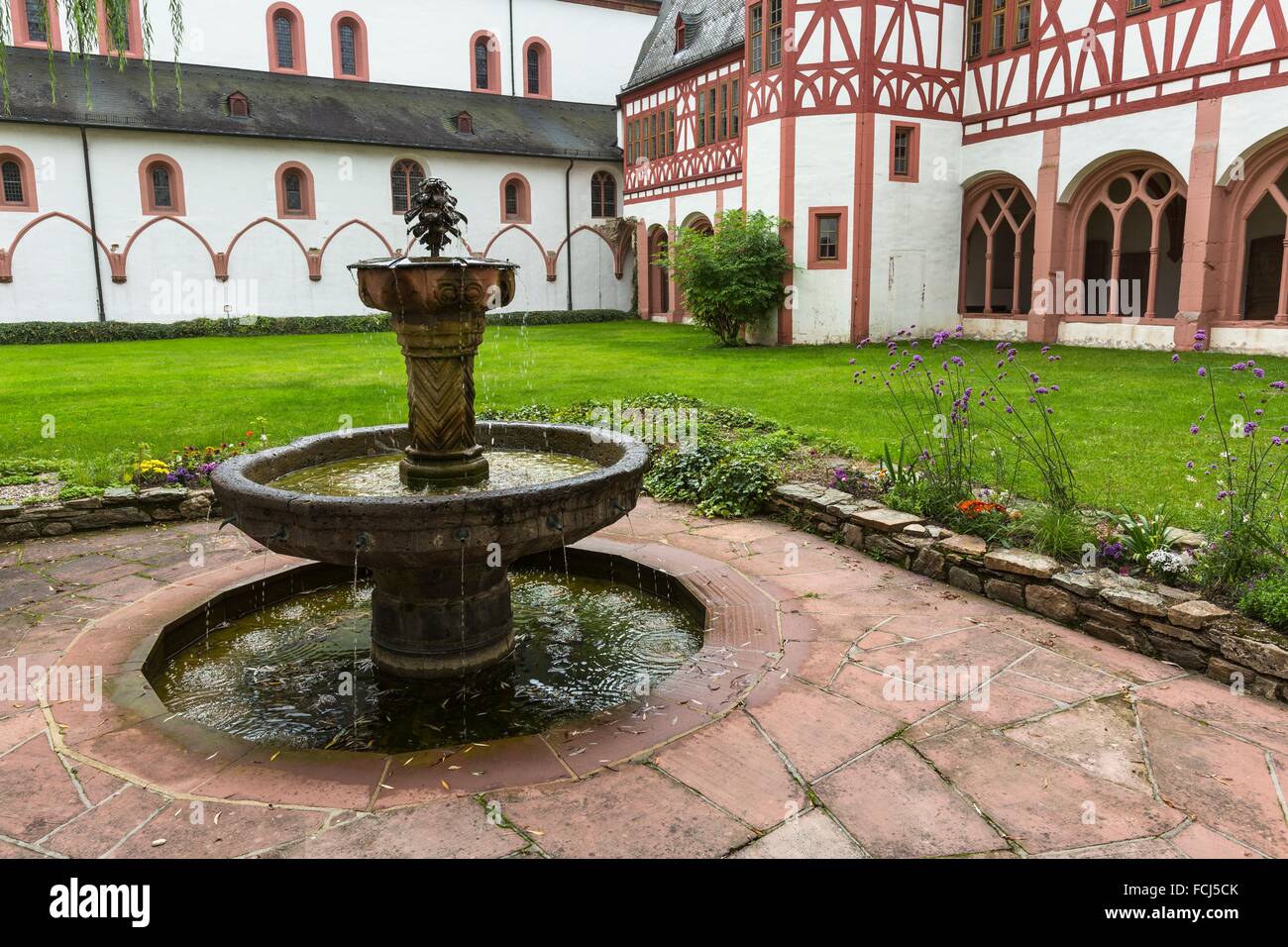 Historic Eberbach Abbey and fountain, filming location for the movie