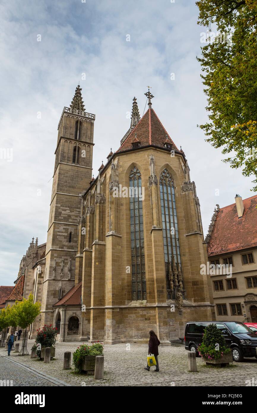 15th century St. Jacob´s church in Rothenburg ob der Tauber, Bavaria