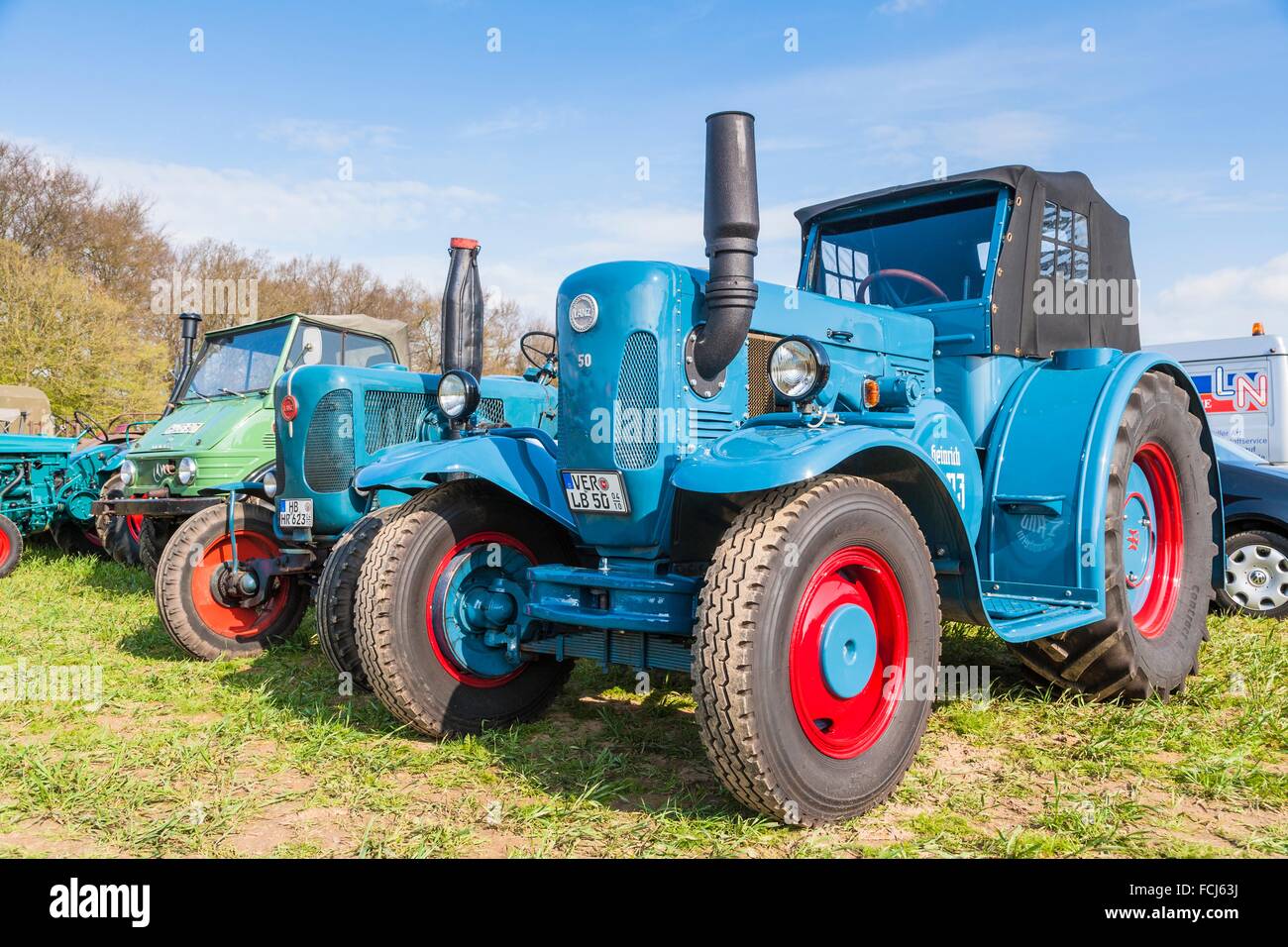 Vintage Lanz tractor, Germany, Europe Stock Photo Alamy
