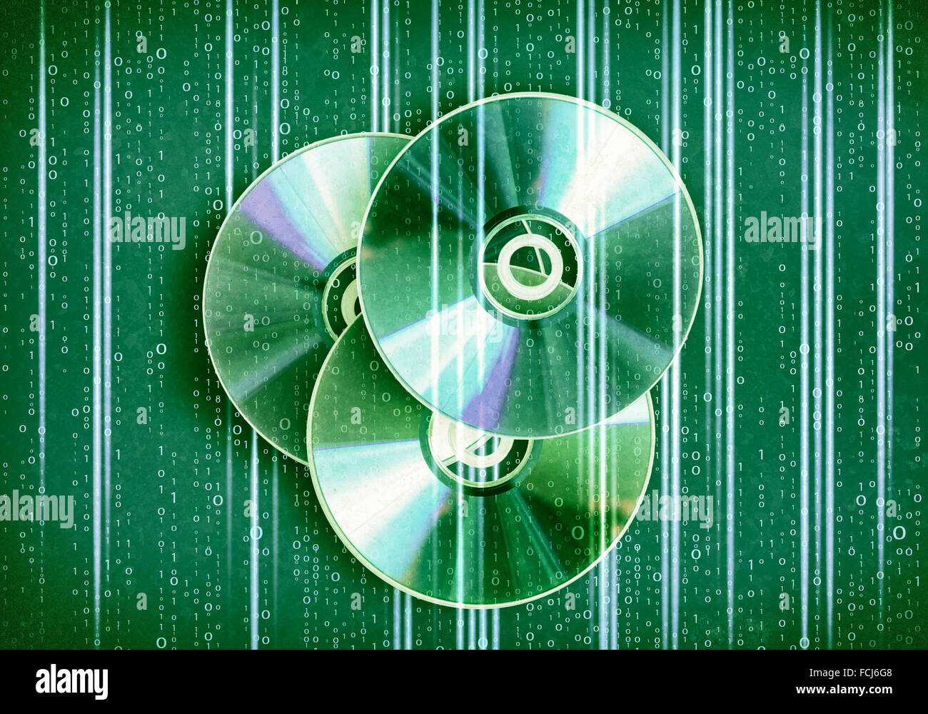 Three Cd Collection of three cd discs on digital background Stock Photo - Alamy