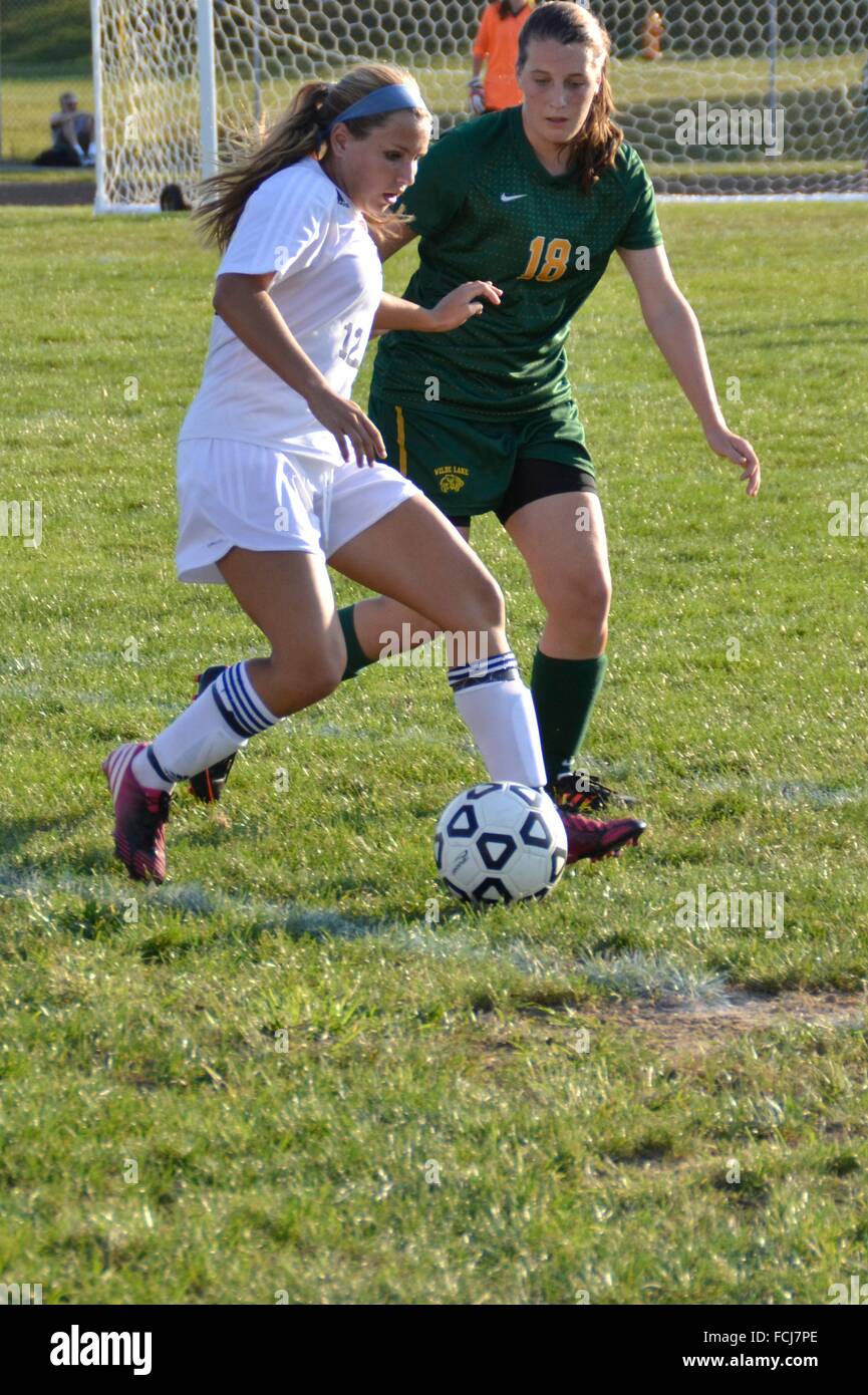 Girls High school soccer in Columbia, Maryland, USA Stock Photo Alamy